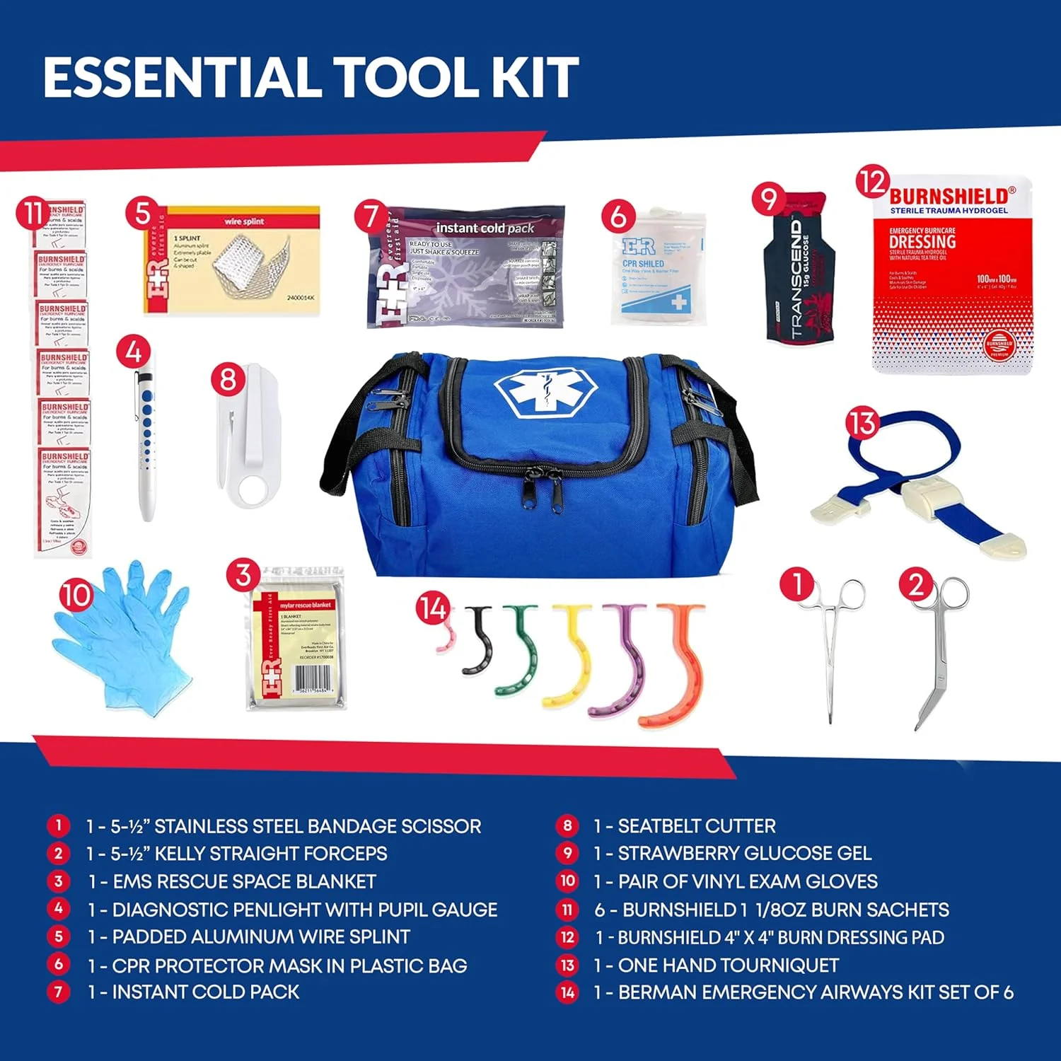 Fully Stocked First Responder Trauma Kit - Image 8