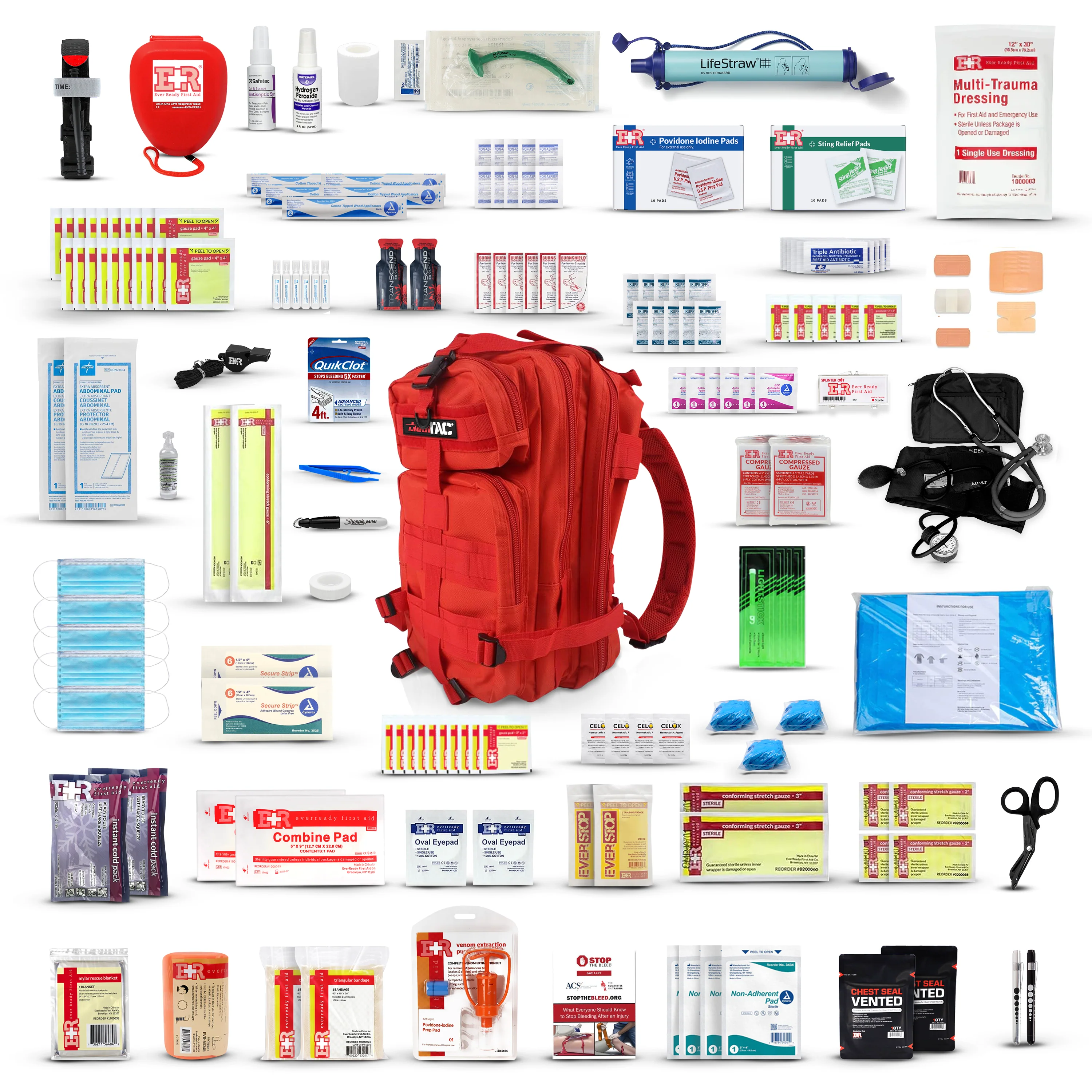 Fully Stocked Rucksack Assault Trauma Tactical IFAK Kit - Image 4