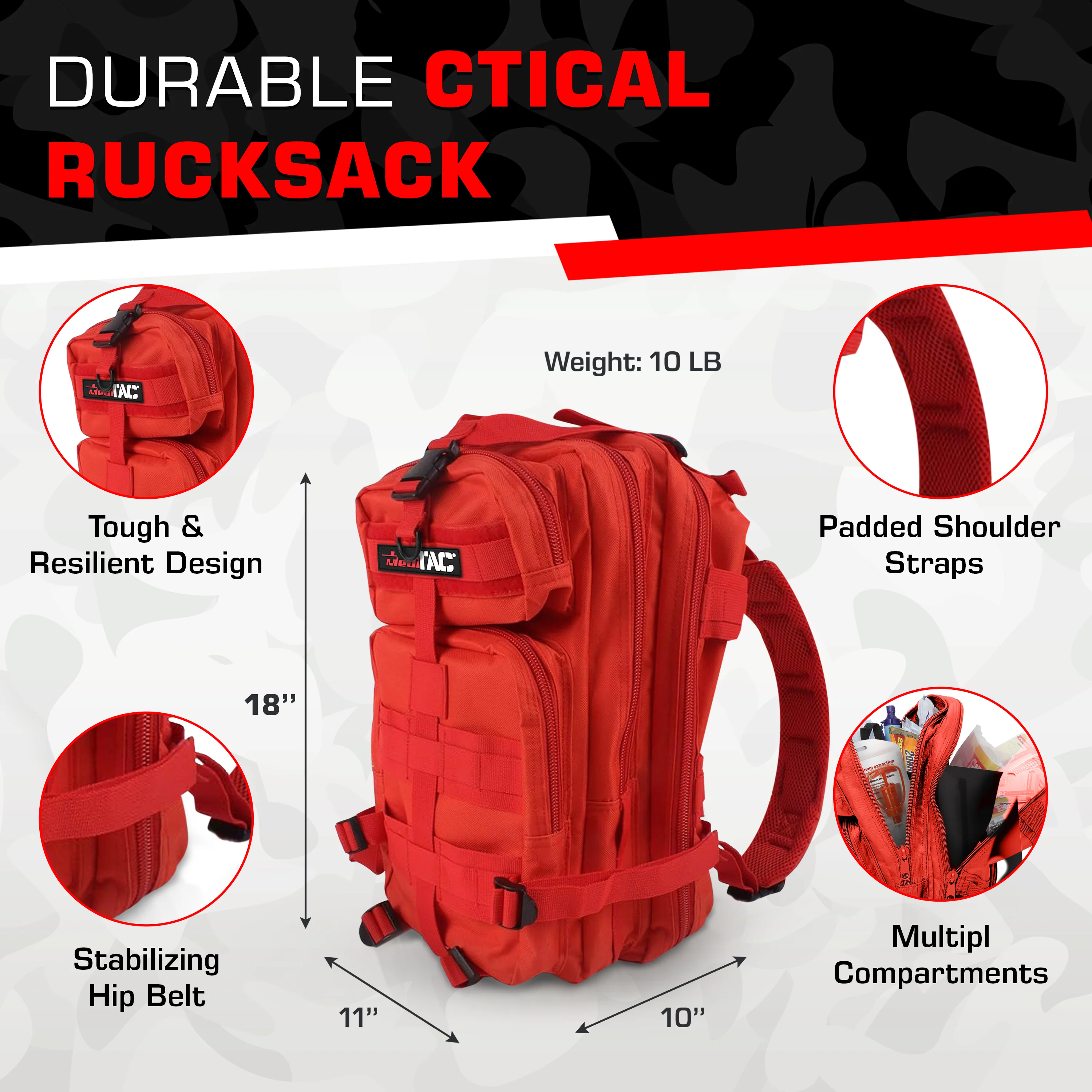 Fully Stocked Rucksack Assault Trauma Tactical IFAK Kit - Image 6