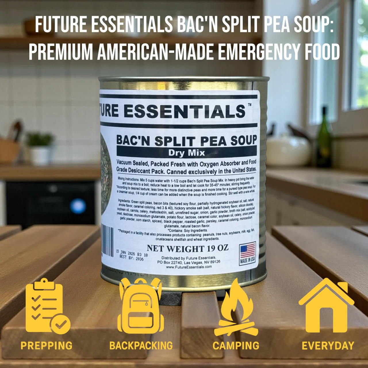 Future Essentials Bacon Split Pea Soup Dry Mix - Image 7