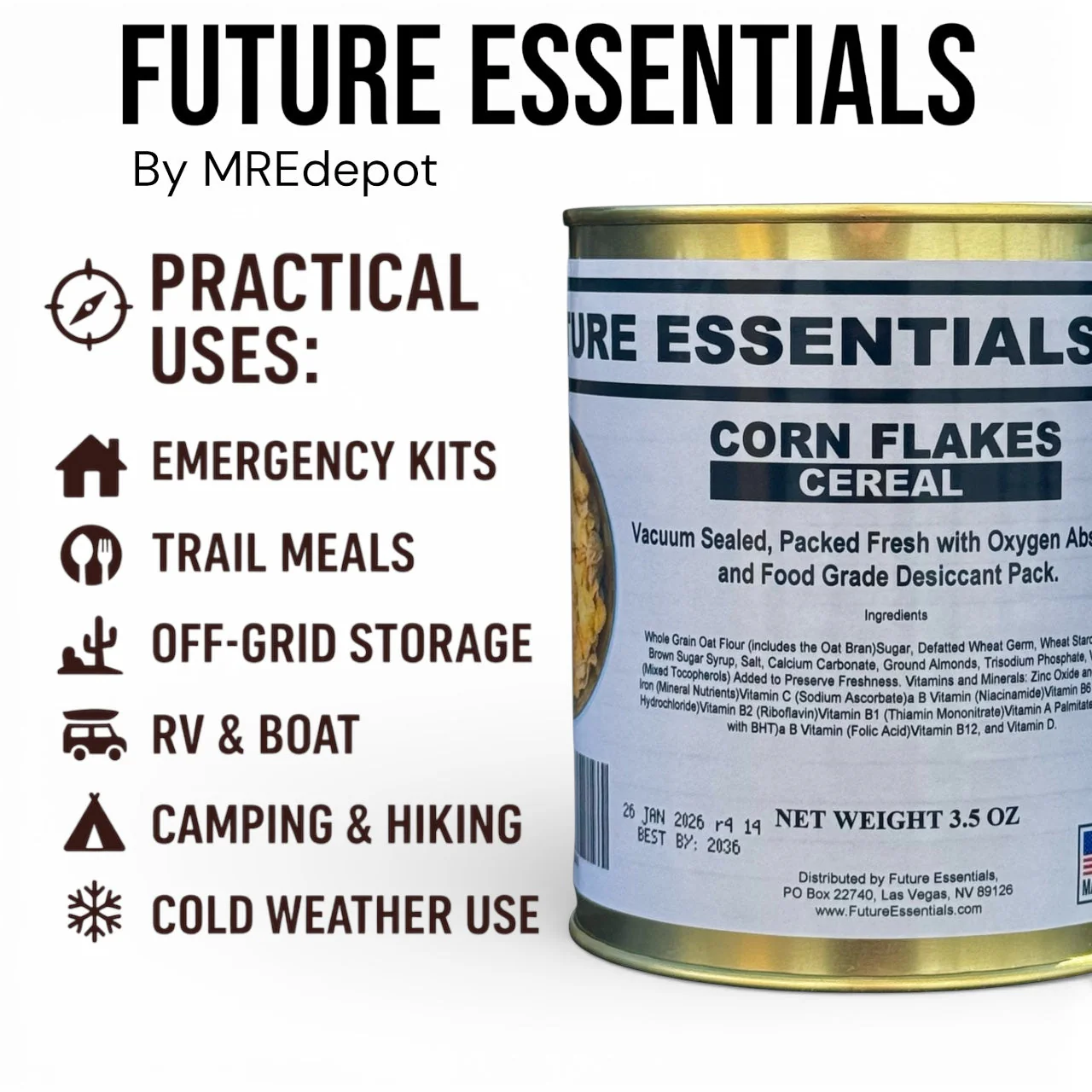 Future Essentials Corn Flakes Cereal. #2.5 Can - Image 4
