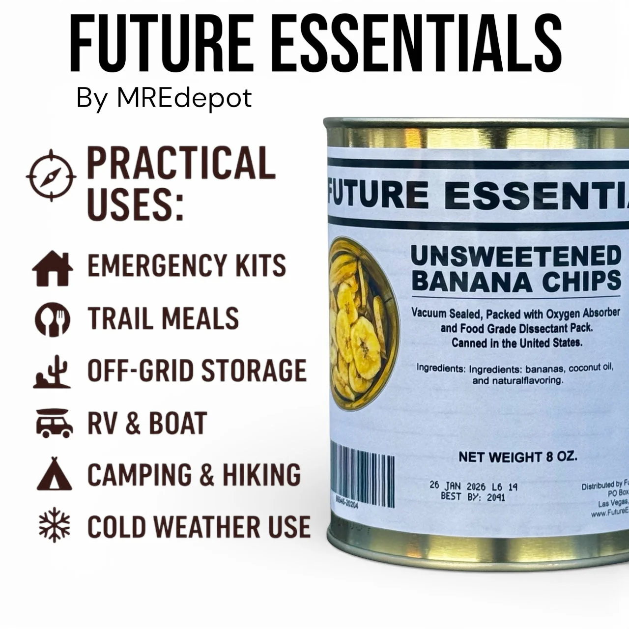 Future Essentials Dehydrated Unsweetened Banana Chips - Image 4