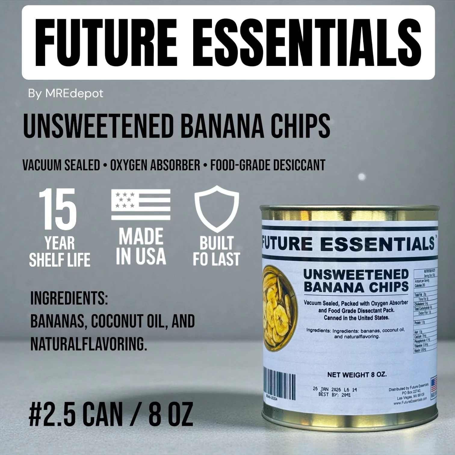 Future Essentials Dehydrated Unsweetened Banana Chips - Image 5