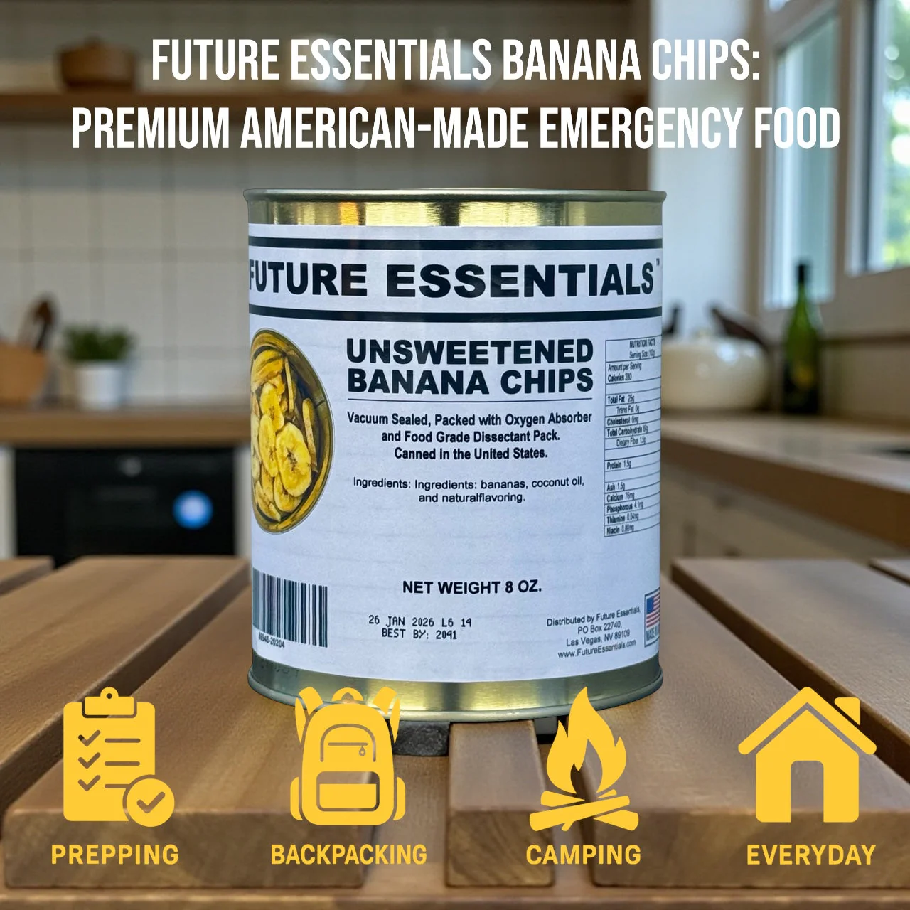 Future Essentials Dehydrated Unsweetened Banana Chips - Image 6