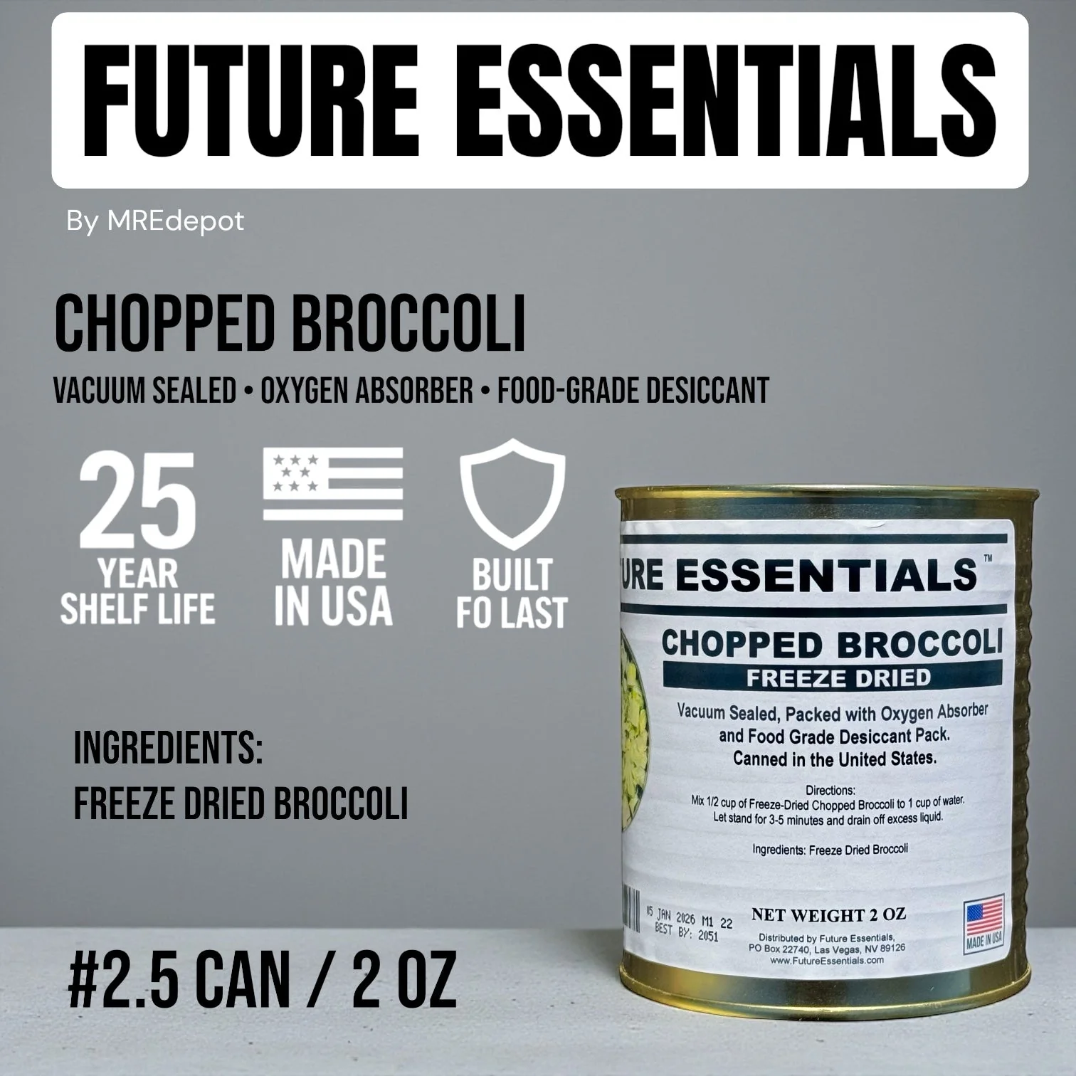 Future Essentials Freeze Dried Chopped Broccoli - Image 8