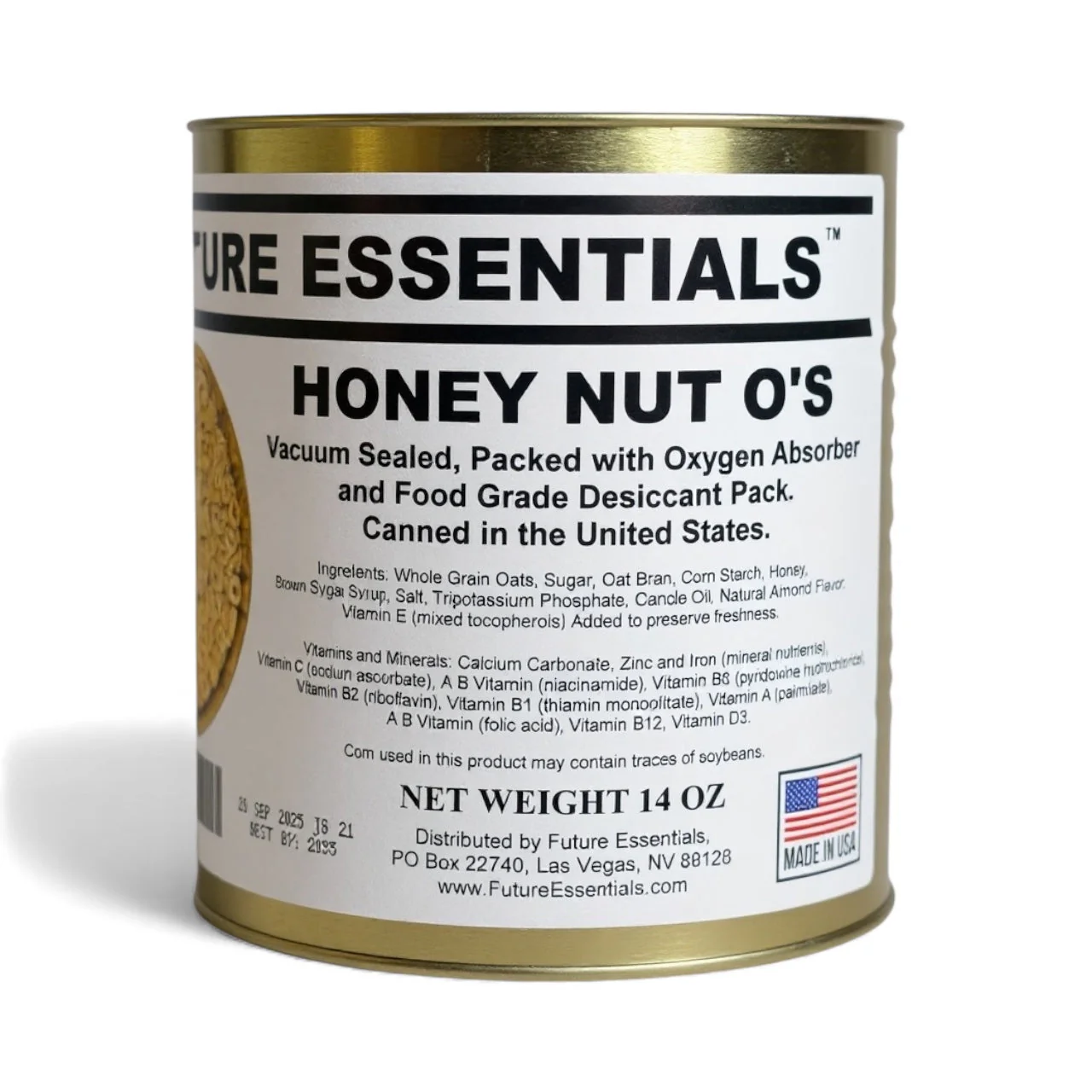 Future Essentials Honey Nut O's Cereal, #10 Can - Image 2