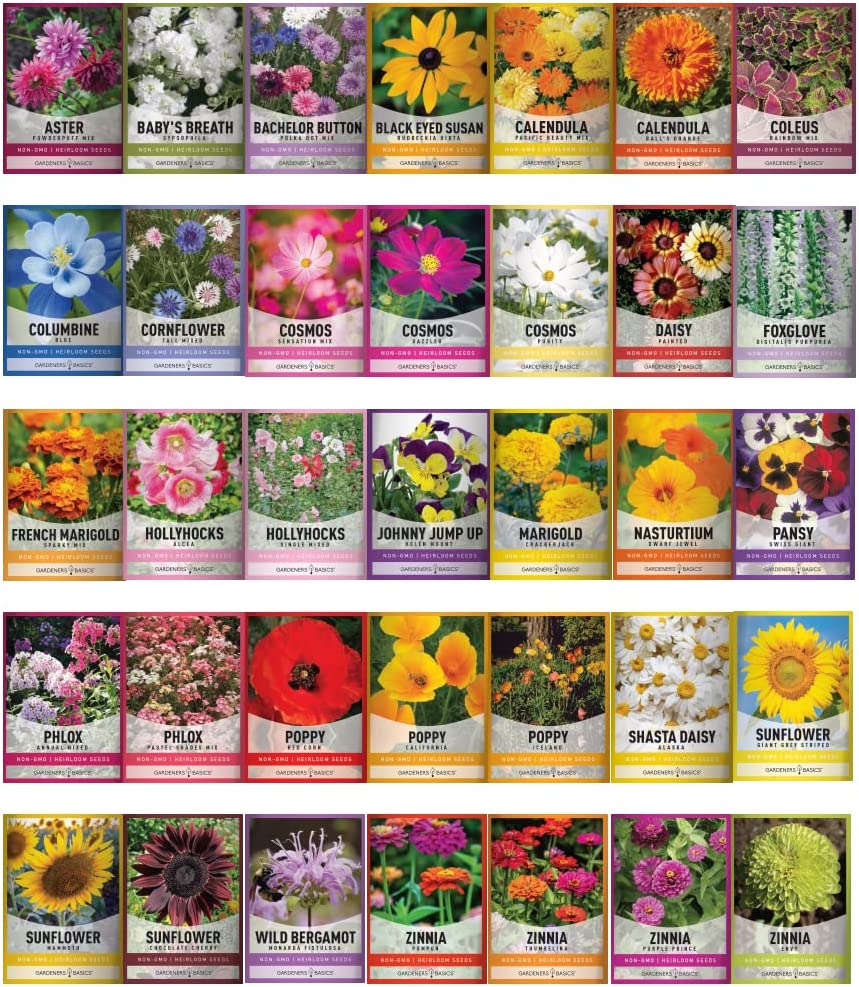 Gardening Gifts 70-Variety Seed Pack: 35 Herb & 35 Flower Seeds Plant Gifts For Sale - Image 3