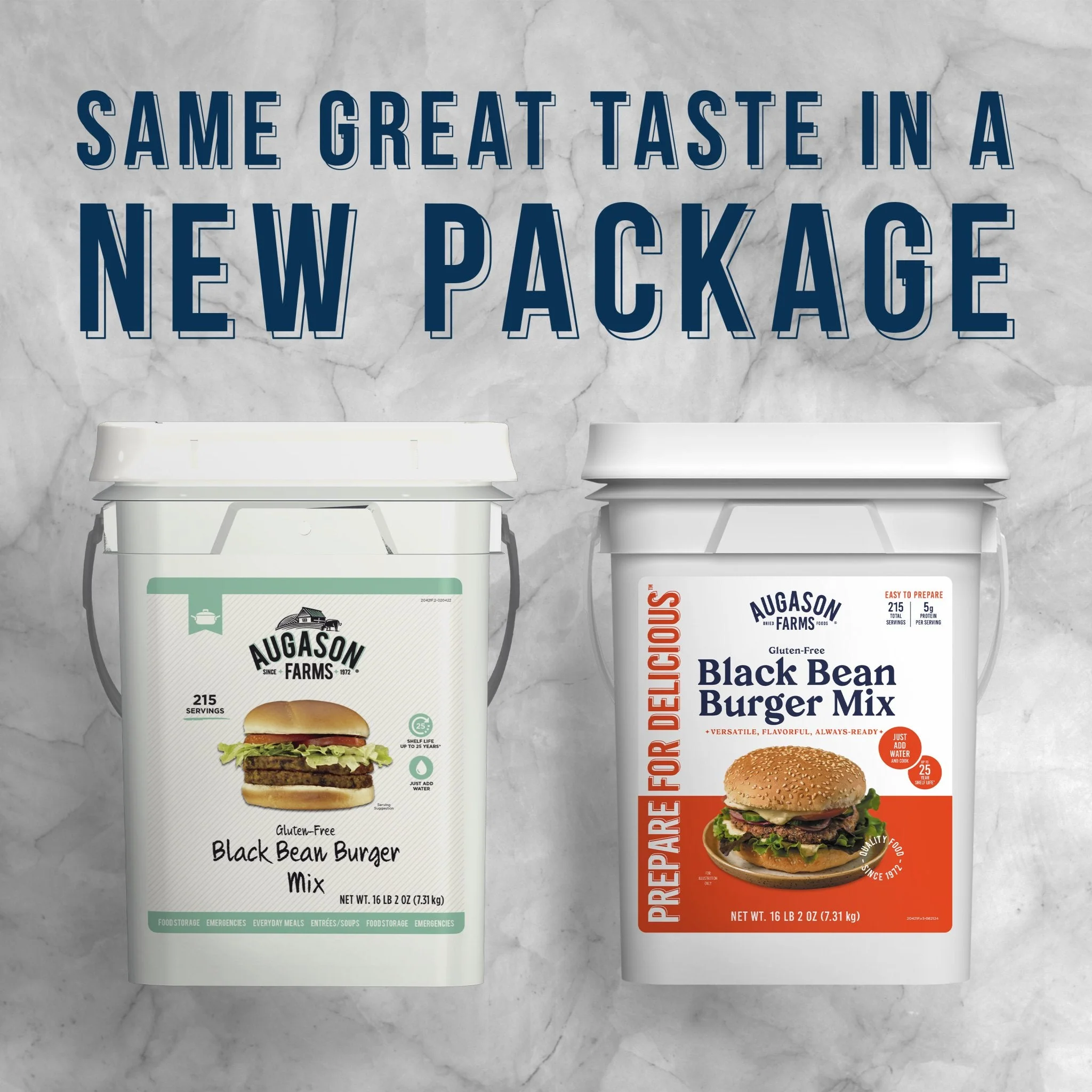 Gluten Free Black Bean Burger Mix 4 Gallon Pail, 215 Servings - Image 4