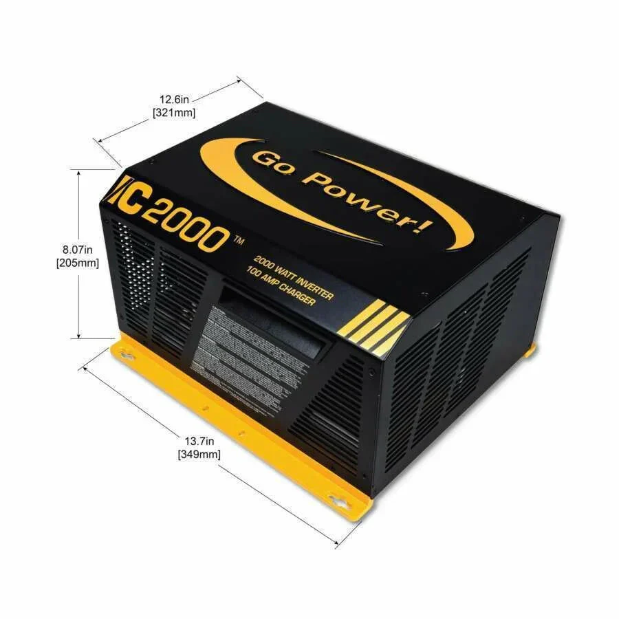 Go Power! 2000W Pure Sine Wave Inverter/Charger - GP-IC-2000-12-PKG - Image 4