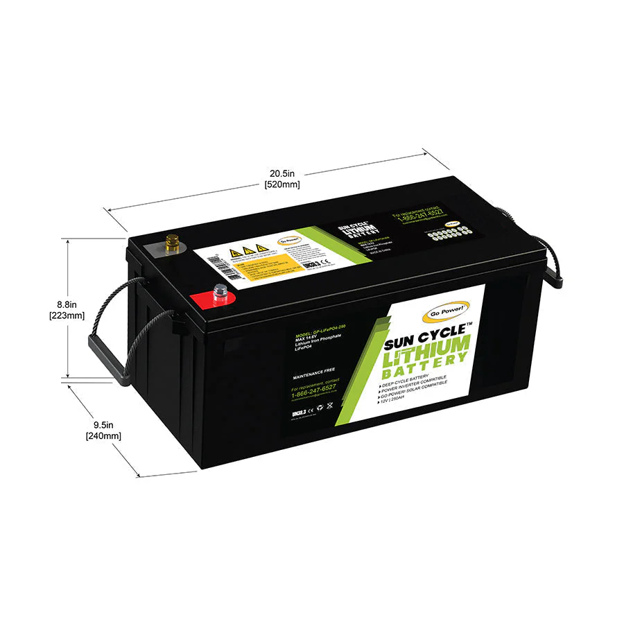 Go Power! 250Ah Lithium Iron Phosphate Solar Battery - Image 4
