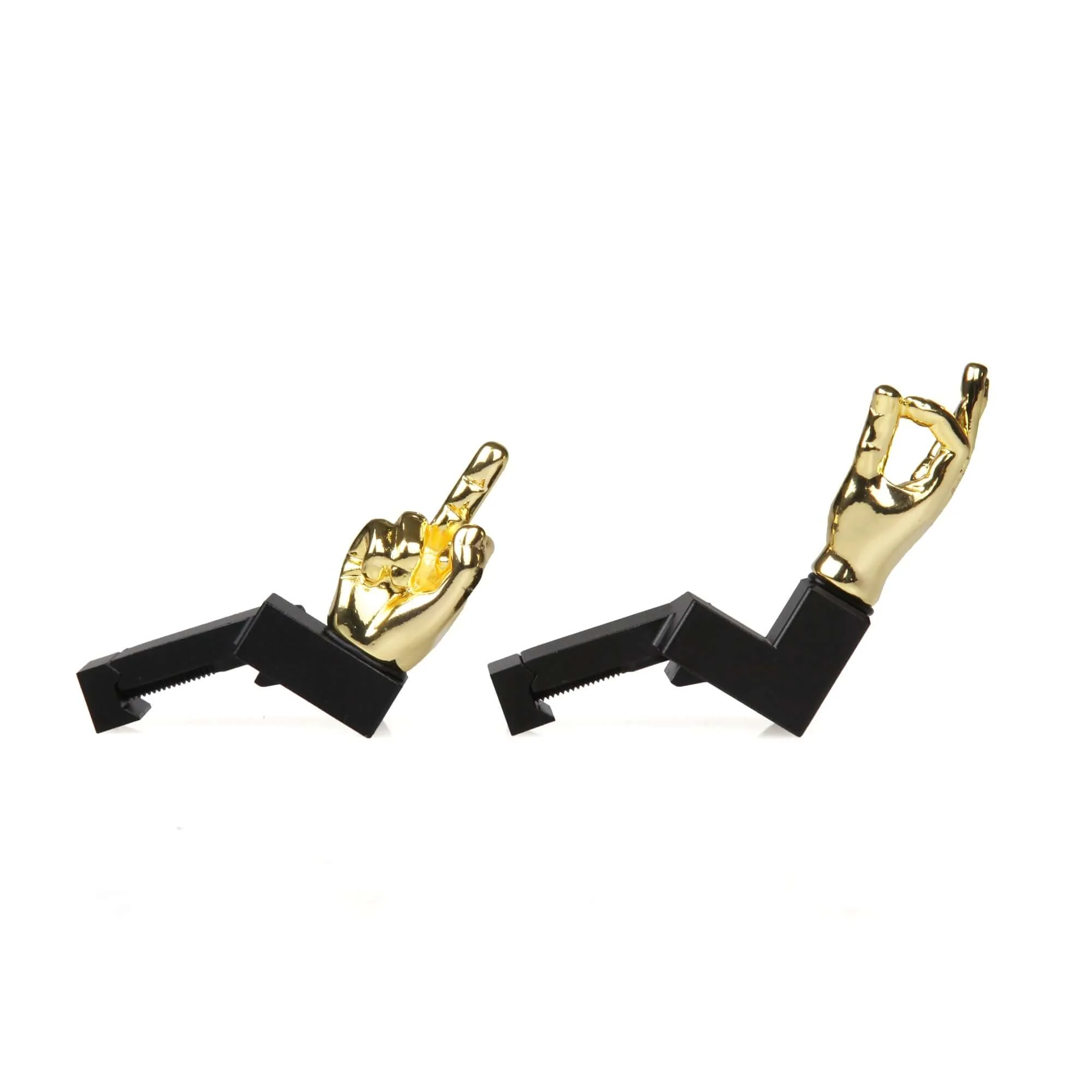 Golden Color Novelty Finger Iron Sight Set - Offset 45 Degree (Middle Finger & OK Hand) - Image 2