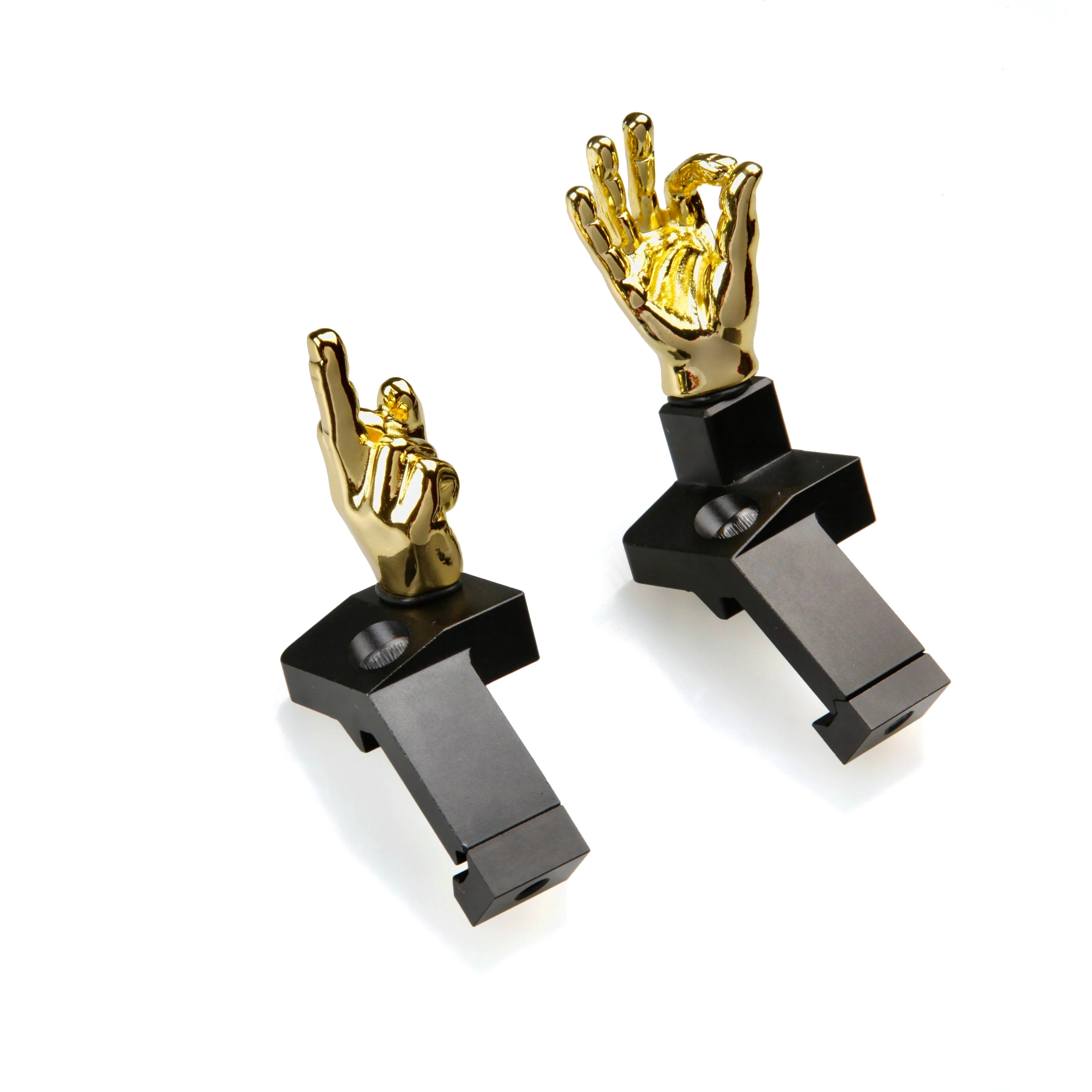 Golden Color Novelty Finger Iron Sight Set - Offset 45 Degree (Middle Finger & OK Hand) - Image 3