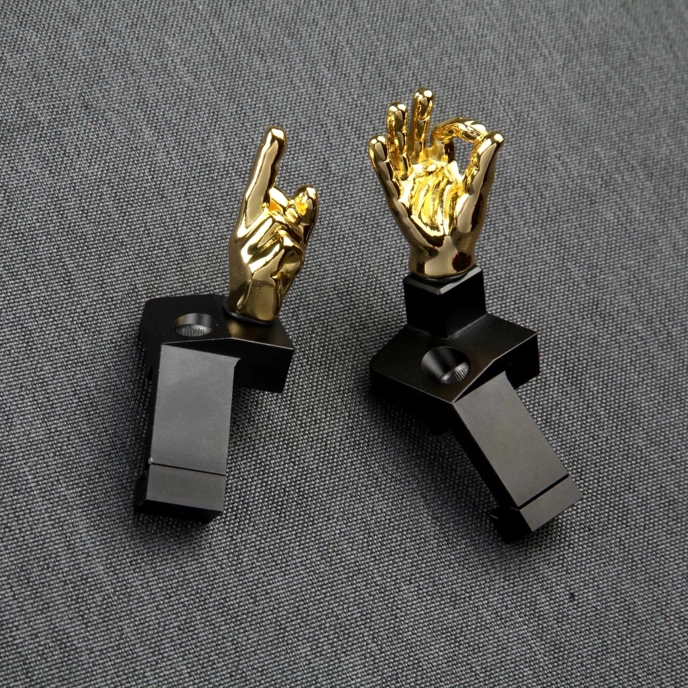Golden Color Novelty Finger Iron Sight Set - Offset 45 Degree (Middle Finger & OK Hand) - Image 8