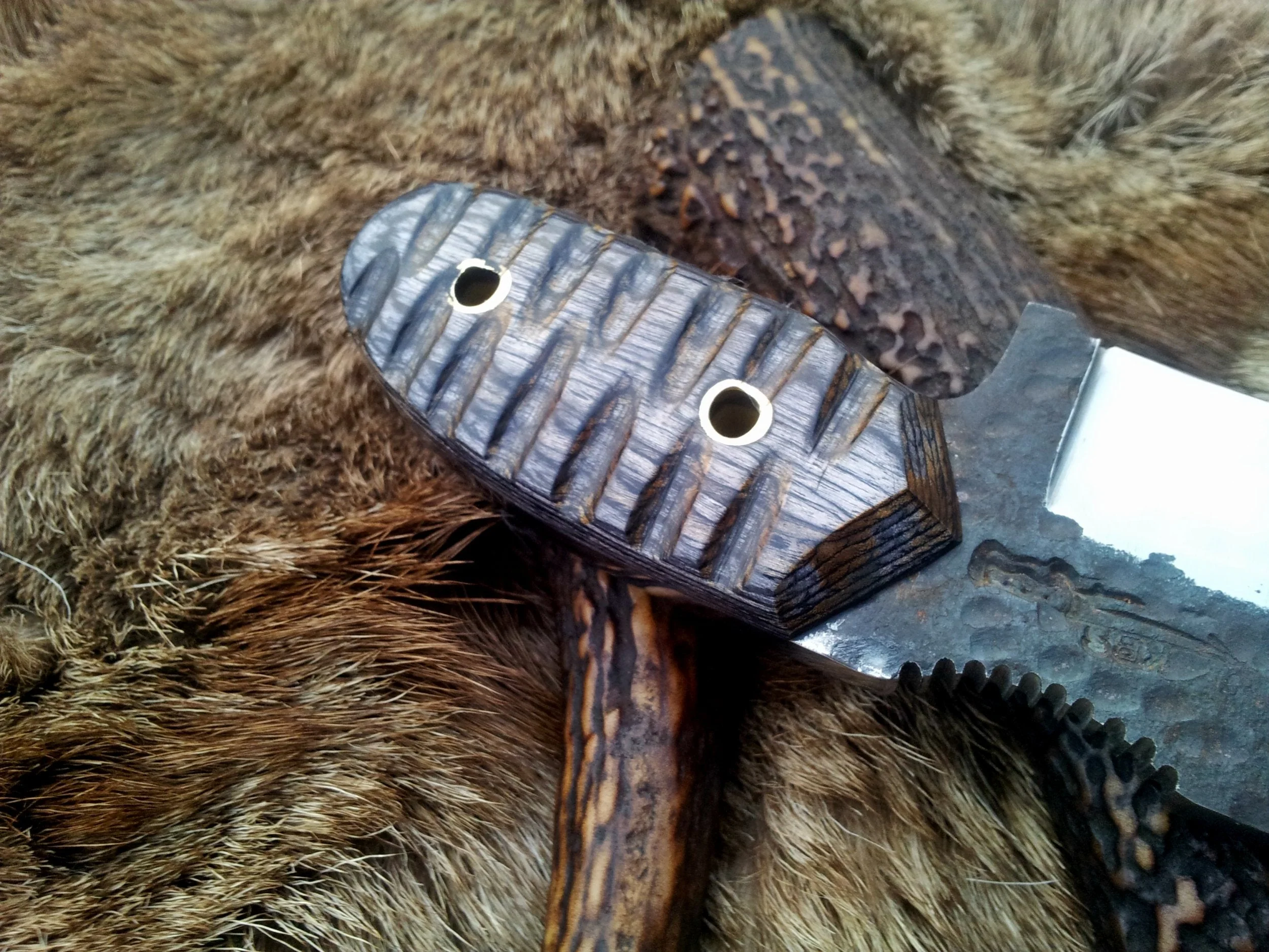 Hand Forge Tanto Neck Knife - Image 2