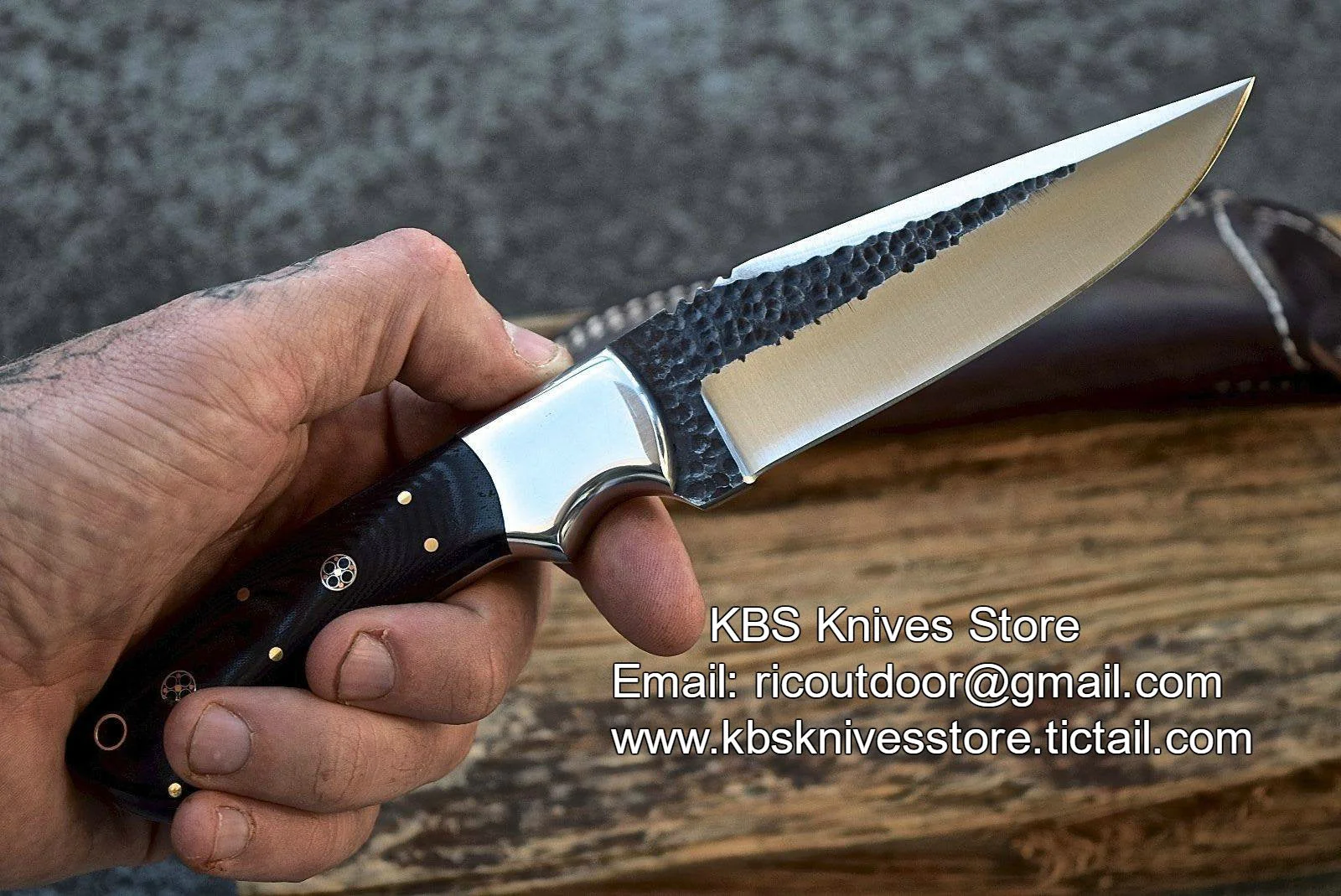Hand Made D2 Steel Hand Forged Skinning Knife - Image 3