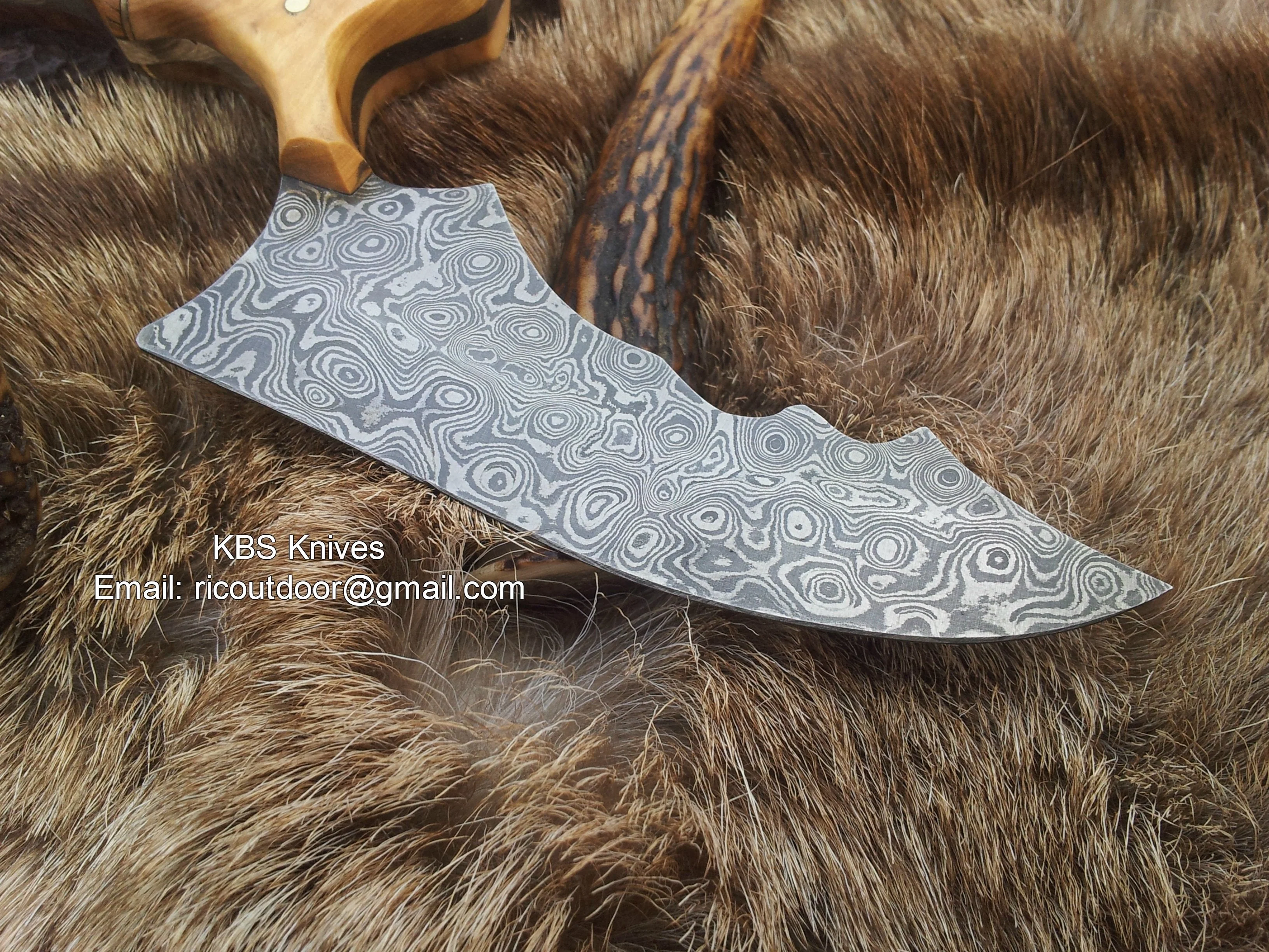 Hand Made Damascus Burchha Knife - Image 2
