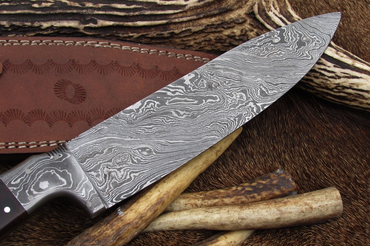 Hand Made Damascus Chef Knife - Image 3