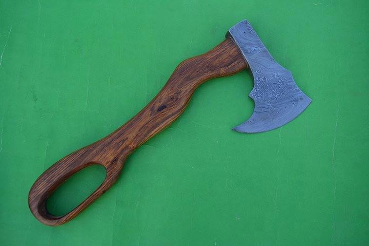 Hand Made Damascus Forge Axe - Image 2