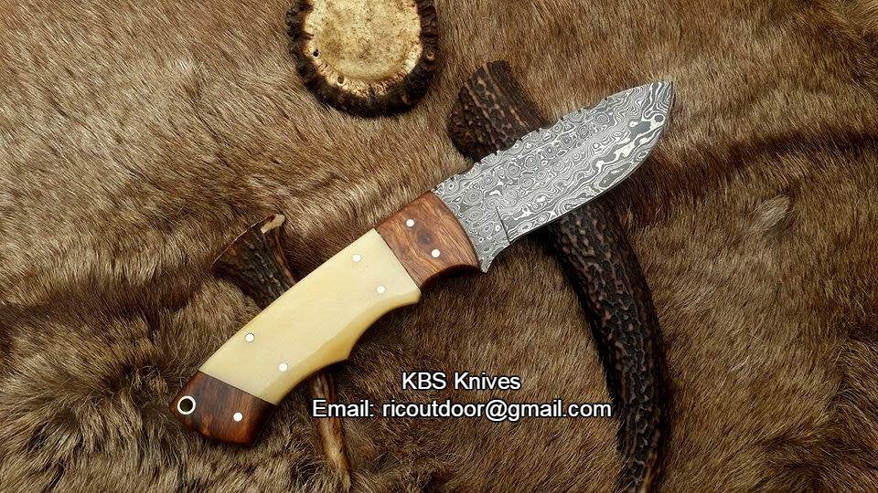Hand Made Damascus Skinning Knife - Image 2
