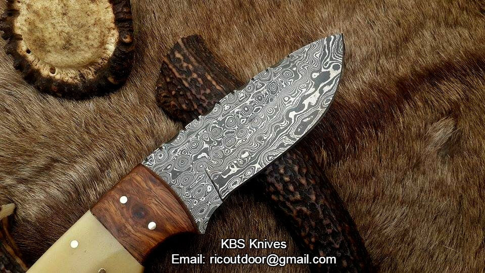 Hand Made Damascus Skinning Knife - Image 3