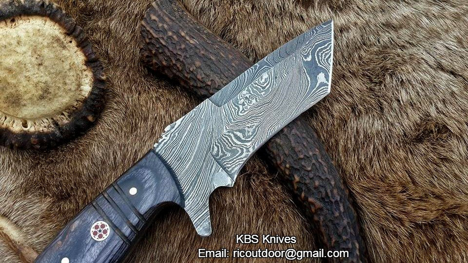 Hand Made Damascus Tanto Blade Knife - Image 2
