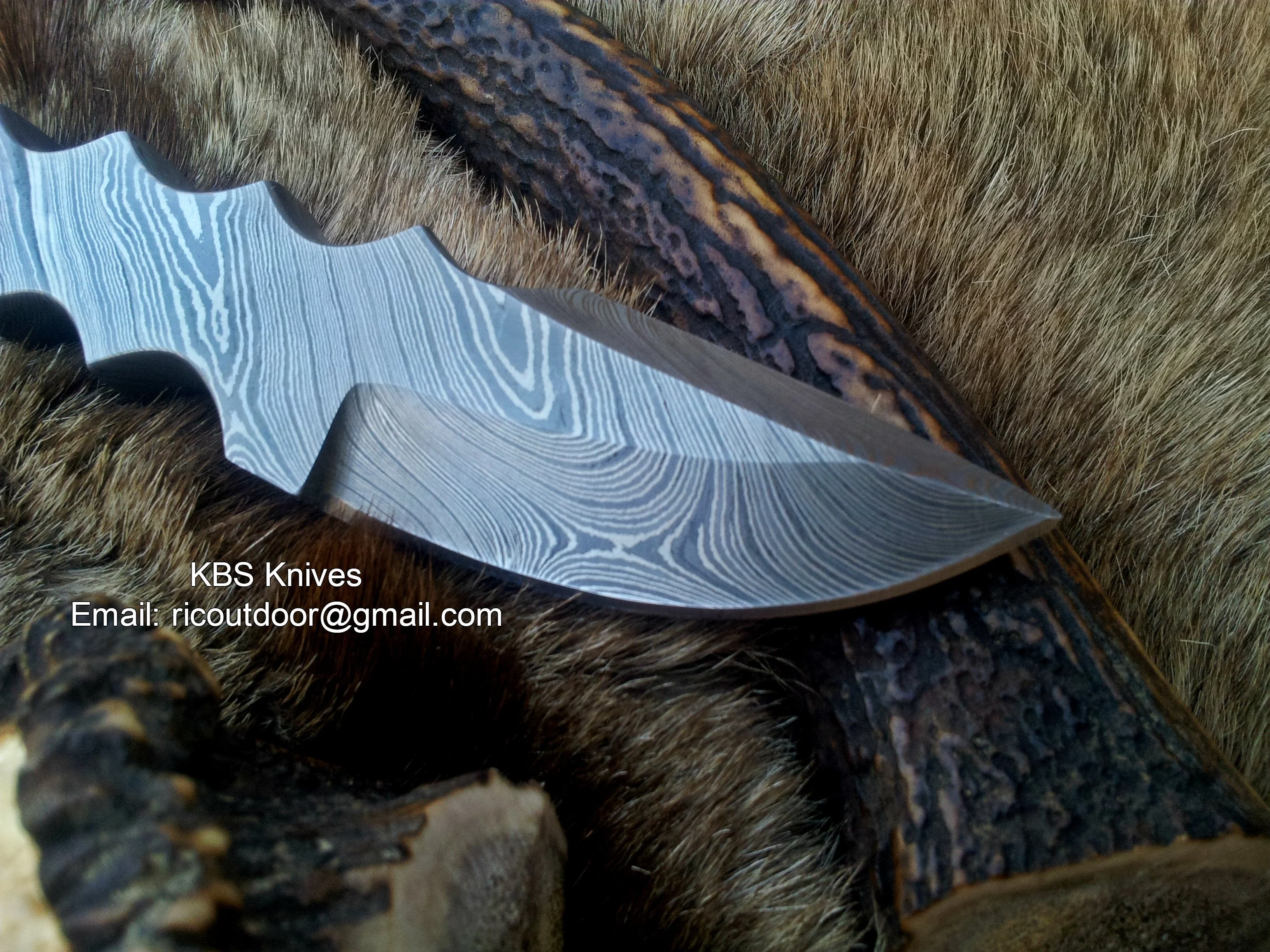 Hand Made Full Damascus Skinning Knife - Image 2