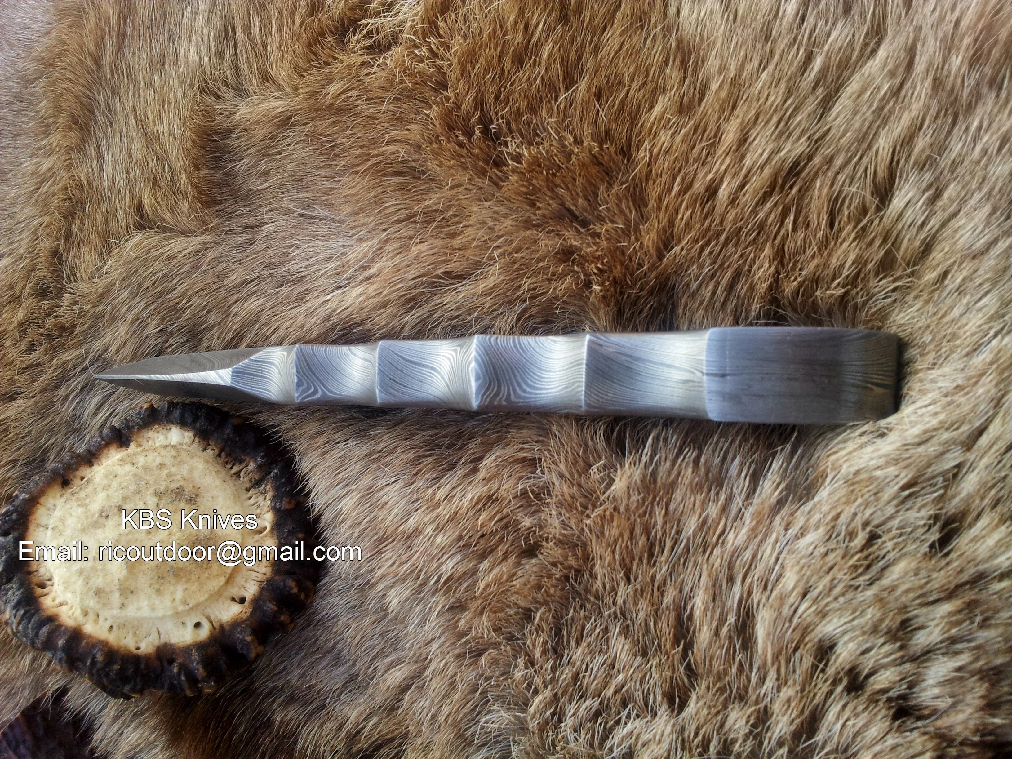 Hand Made Full Damascus Skinning Knife - Image 4