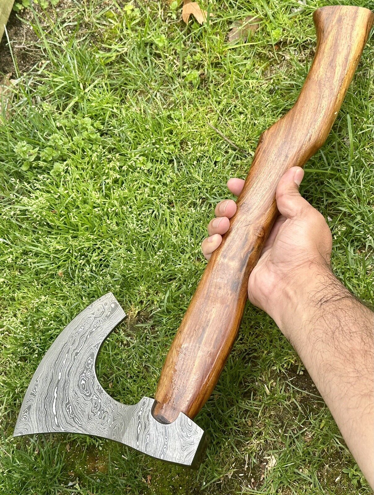 Handcrafted Damascus Steel Tomahawk Axe – "The Viking's Edge" - Image 4