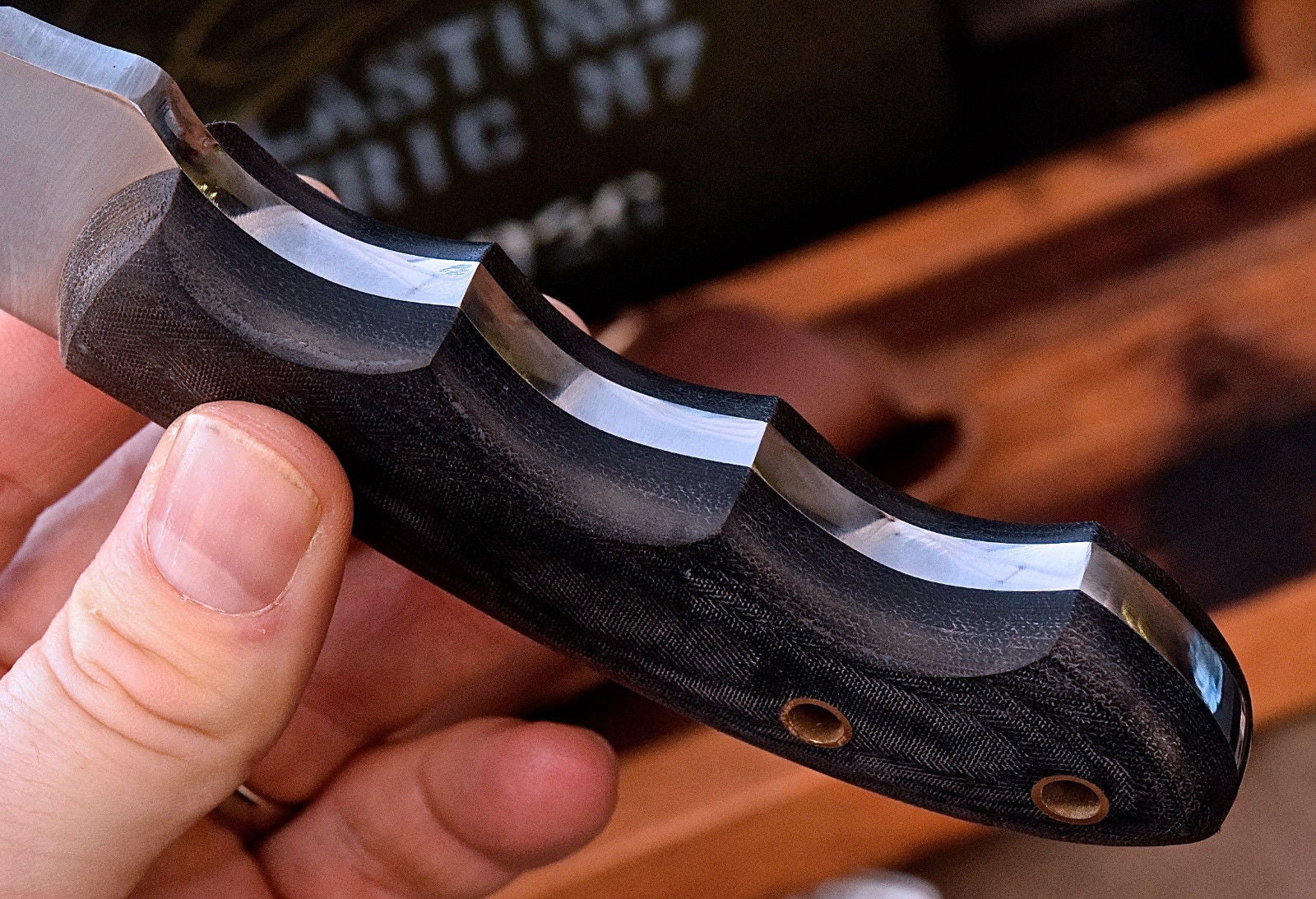 Handmade D2 Flat Grind Bushcraft Skinner Hunter Knife - Image 2