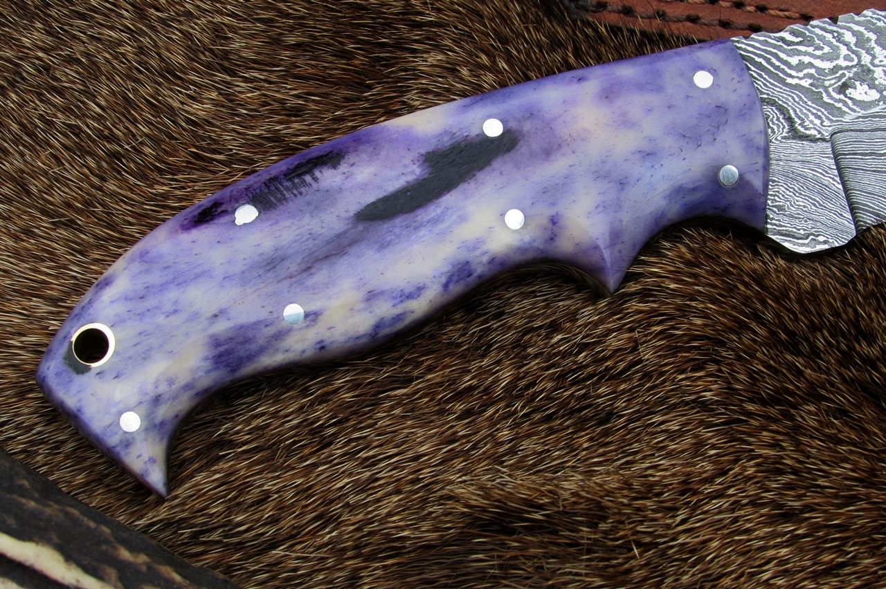 Handmade Damascus Skinning Knife - Image 3