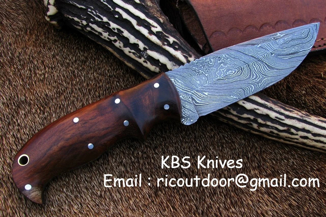 Handmade Damascus Skinning Knife - Image 2