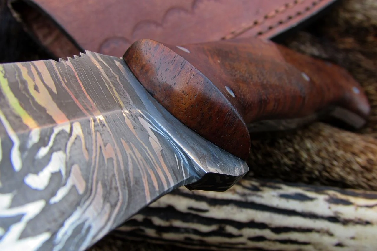 Handmade Damascus Skinning Knife - Image 3