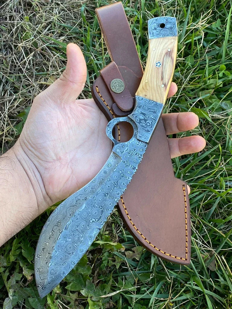 Handmade Gurkha Military Kukri Knife Damascus 12" - Image 2
