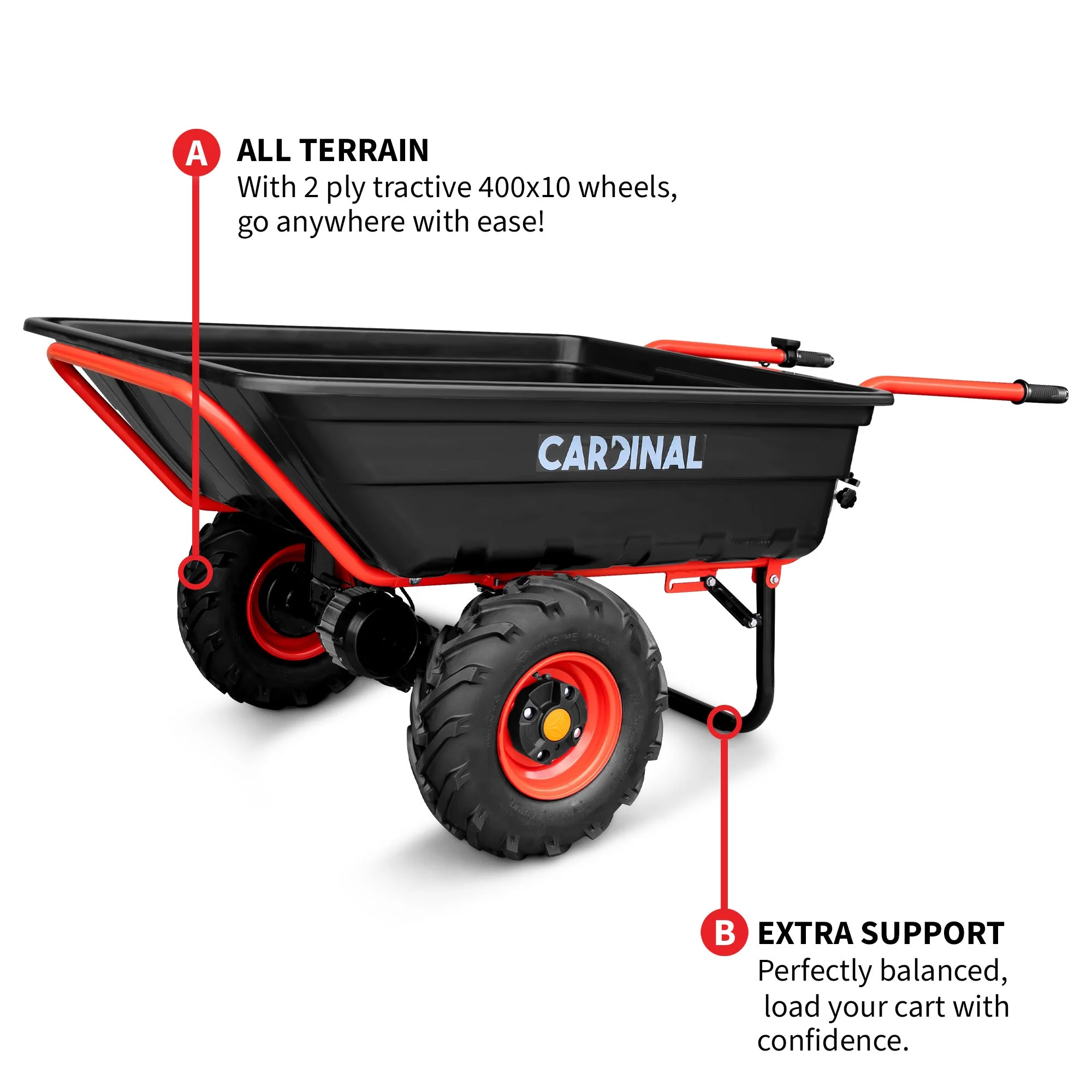 Heavy Duty Electric Utility Cart 40V Battery-Powered Wheelbarrow 660-lb. Bucket Capacity - Image 4