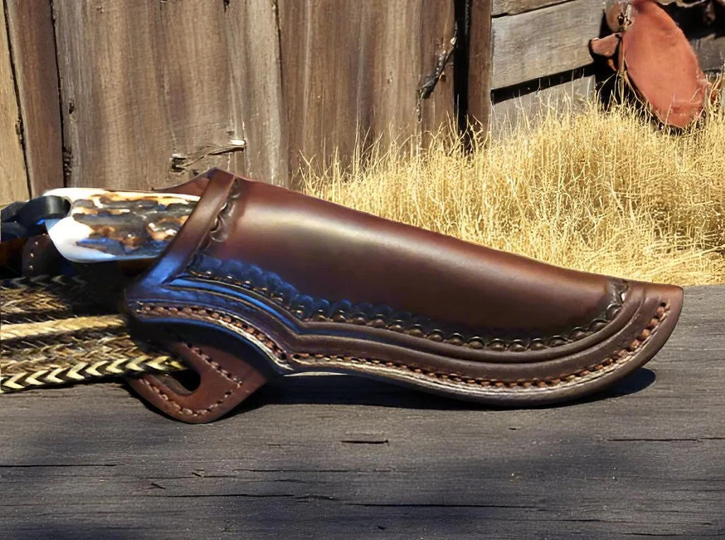 Hornspur Hunter – Rustic Belt Knife with Antler Handle & Leather Sheath - Image 3