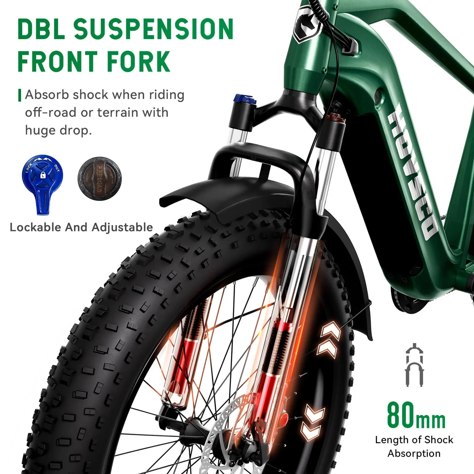 HOVSCO HovAlpha 26" Fat Tire Electric Bike - Image 6