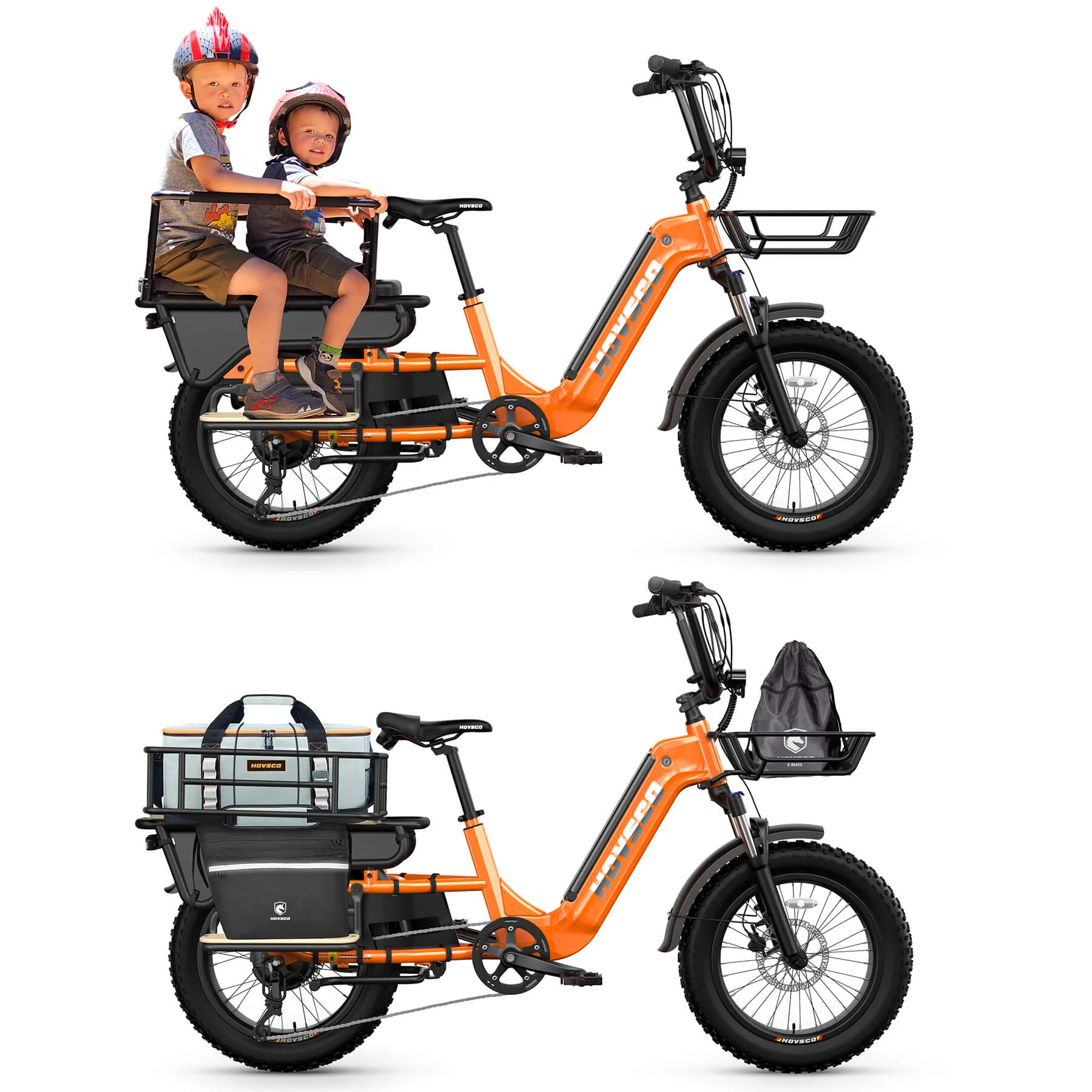 HOVSCO HovCart 20“ Step-Thru Electric Fat Tire Cargo Bike - Image 2