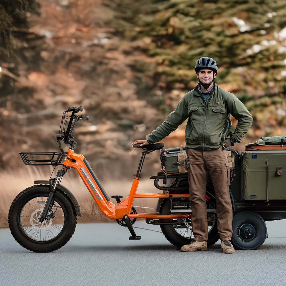 HOVSCO HovCart 20“ Step-Thru Electric Fat Tire Cargo Bike - Image 5