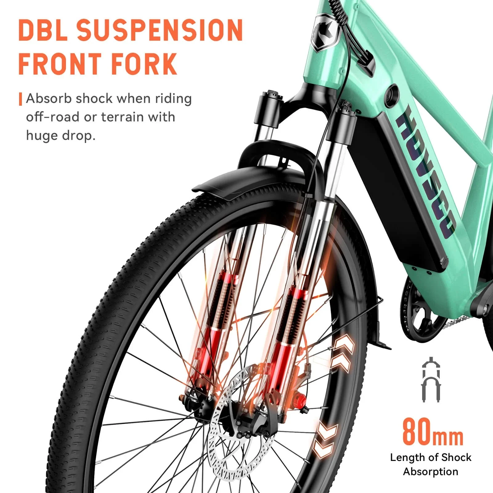 HOVSCO HovCity 27.5" Step-Thru Cruiser Electric Bike For Adults - Image 4