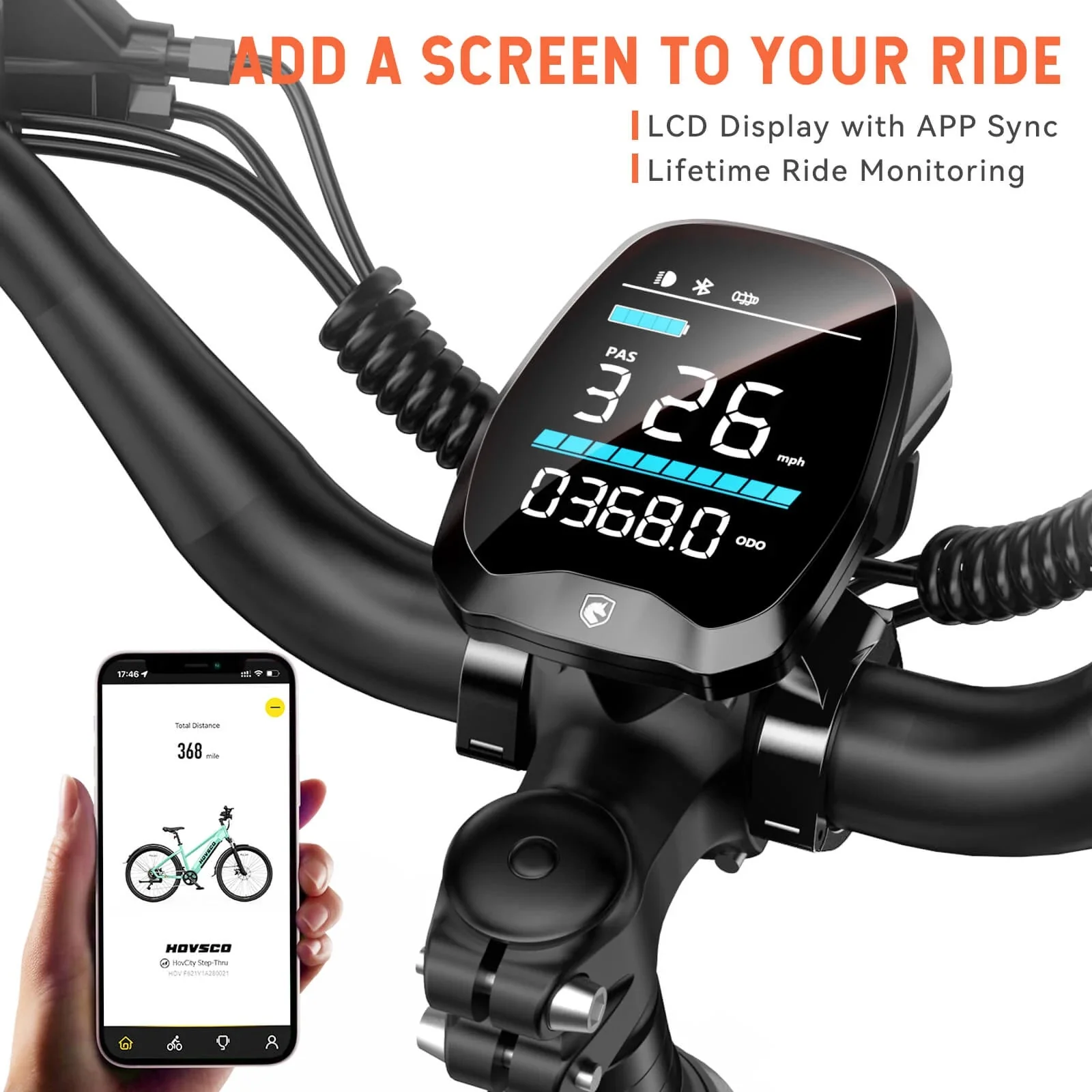HOVSCO HovCity 27.5" Step-Thru Cruiser Electric Bike For Adults - Image 6