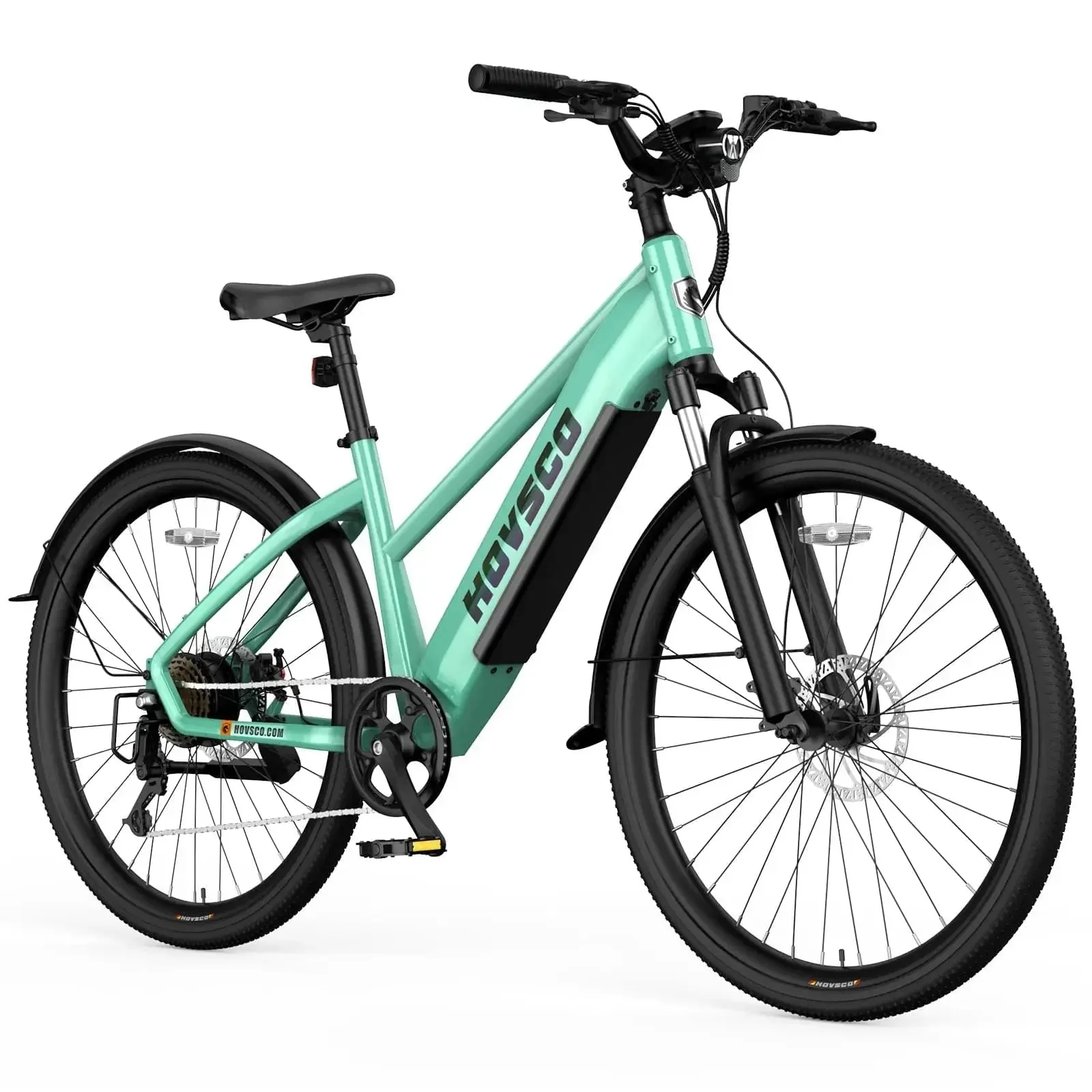 HOVSCO HovCity 27.5" Step-Thru Cruiser Electric Bike For Adults - Image 7