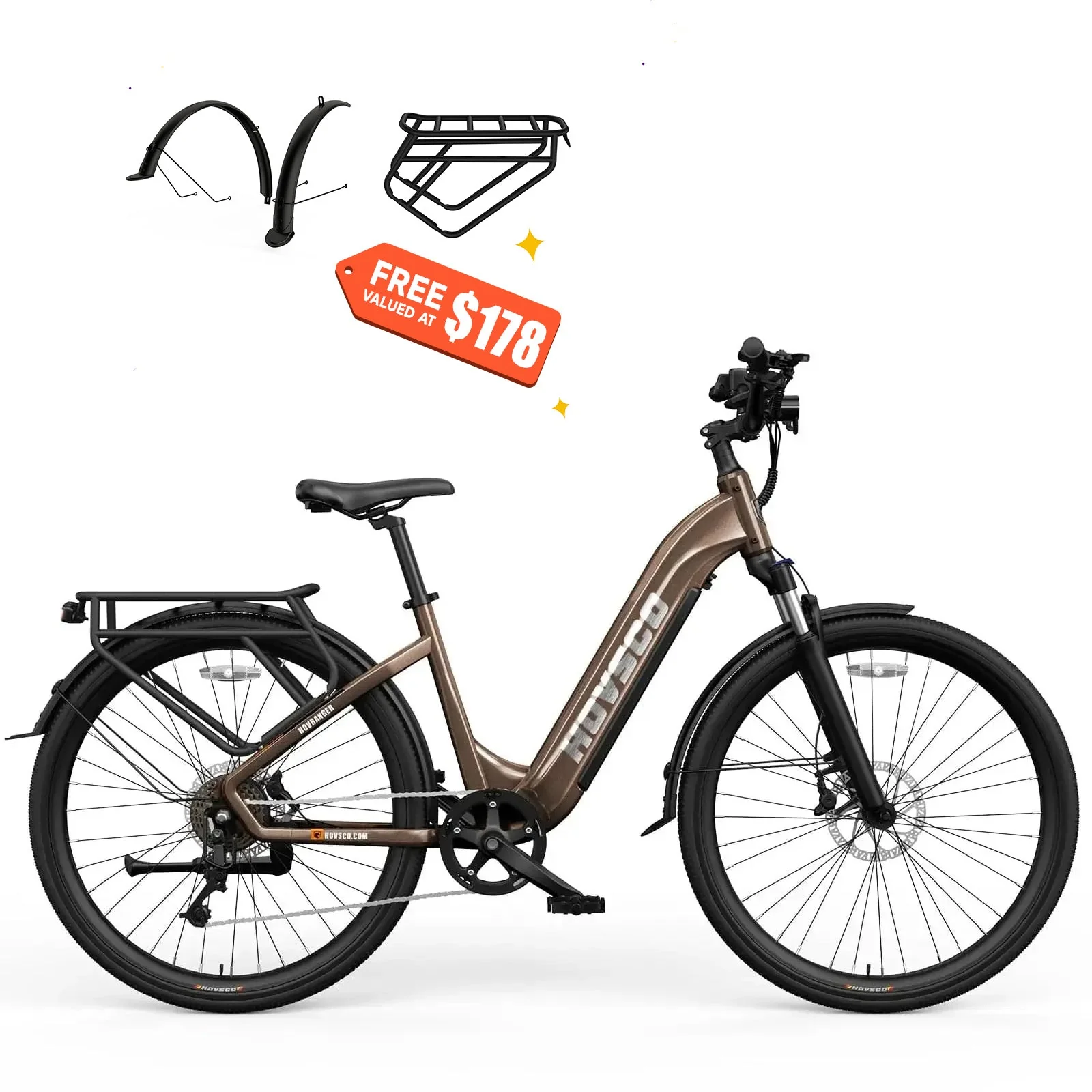 HOVSCO HovRanger 27.5" Step-Thru Commuter Bike - Image 11