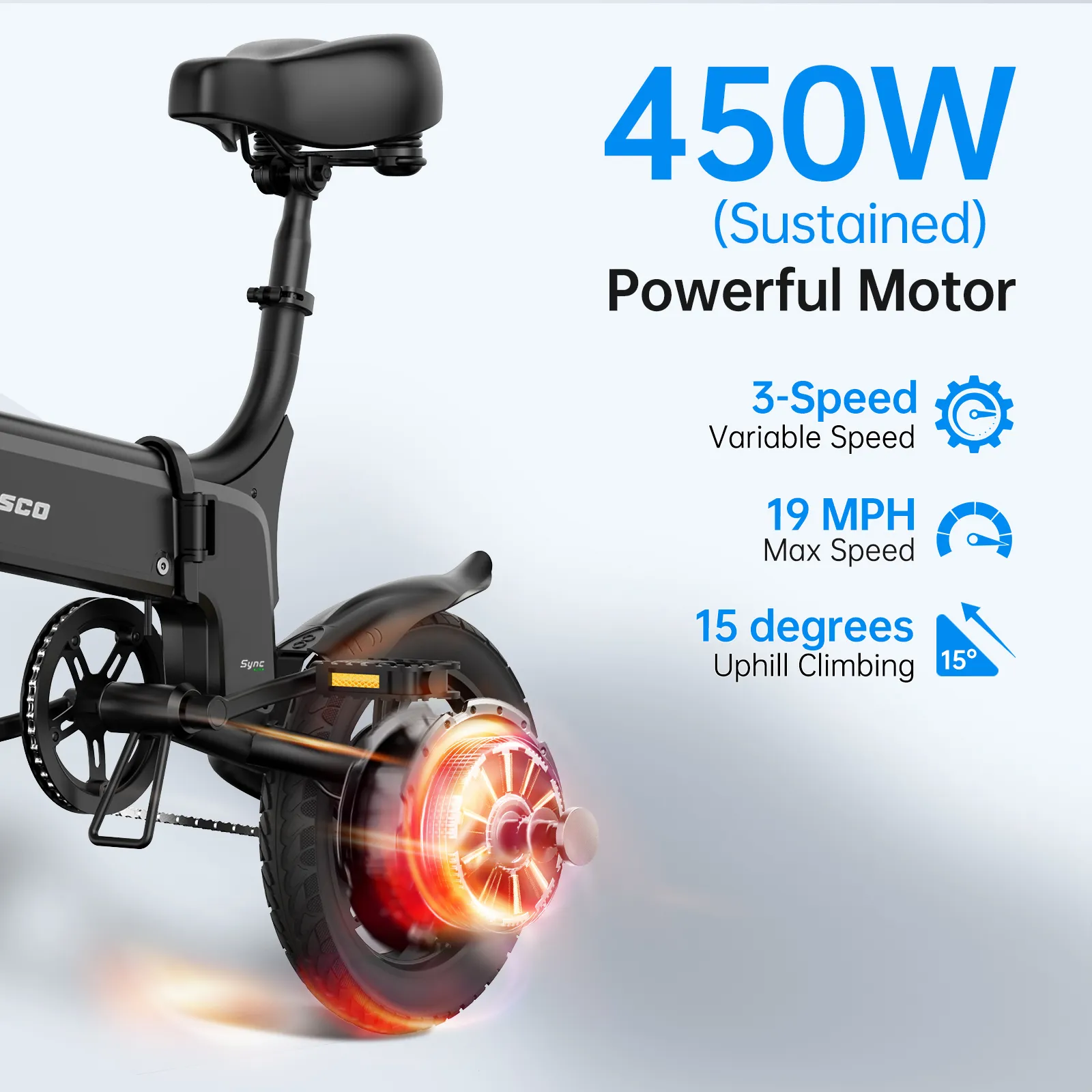 HOVSCO Sync Max 14" Folding Electric Bike - Image 9