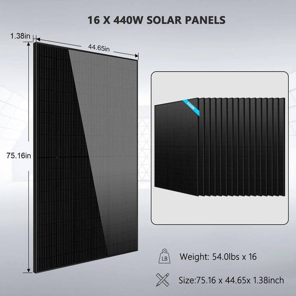 Hybrid Solar Kit 11.4KW 48V Split Phase 20.48KWH/51.2KWH Lithium Battery 450 Watt Solar Panel (Optional) SGH-11N2E/ SGH-11N5E - Image 6
