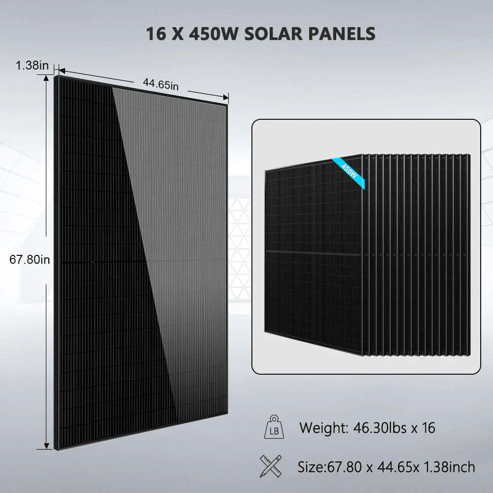 Hybrid Solar Kit 11.4KW 48V Split Phase 20.48KWH/51.2KWH Lithium Battery 450 Watt Solar Panel (Optional) SGH-11N2E/ SGH-11N5E - Image 9