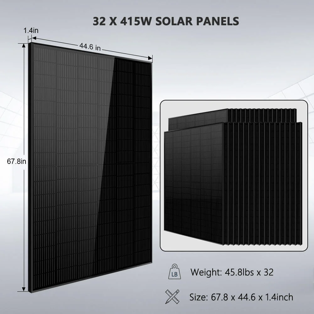 Hybrid Solar Kit 7.6KW 48V Split Phase 15.36KWH/30.72KWH Lithium Battery 415/ 500 Watt Solar Panel SGH-7.6N3E/ SGH-7.6DN6E - Image 5