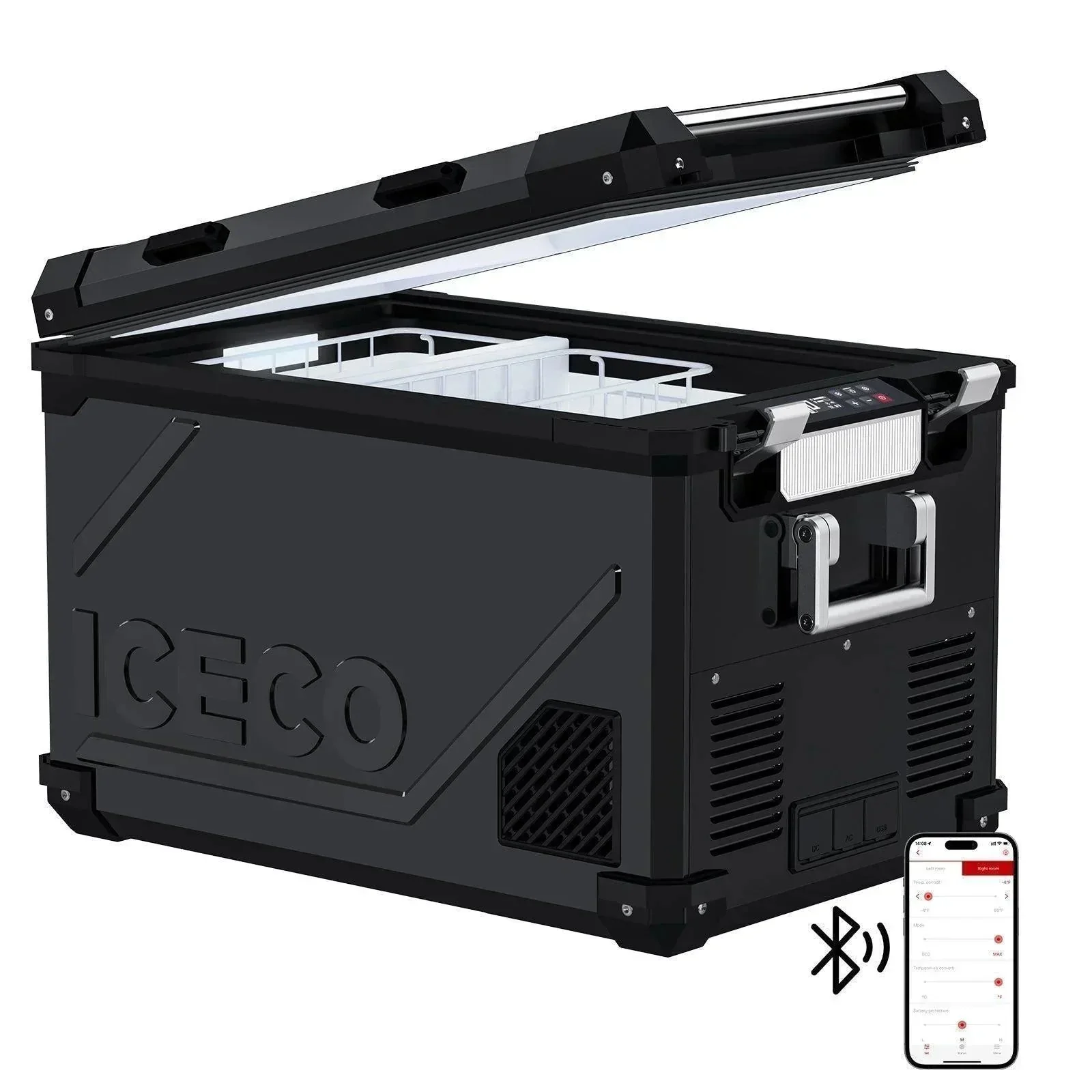 ICECO APL55 58QT Dual Zone 12 Volt Fridge Refrigerator + Magnetic Battery