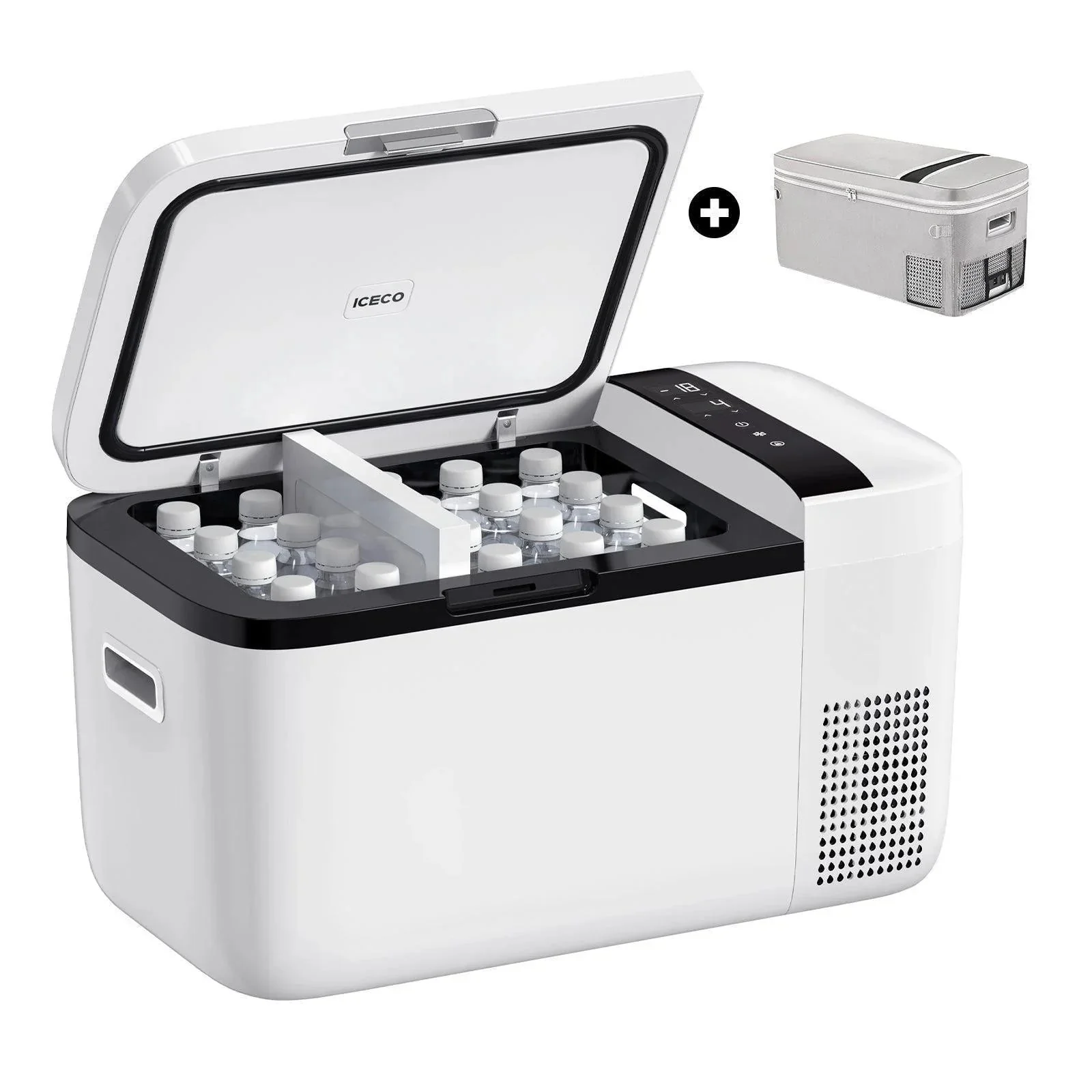 ICECO GO20 21QT Dual Zone 12V Portable Freezer (White) (SC) - Image 2