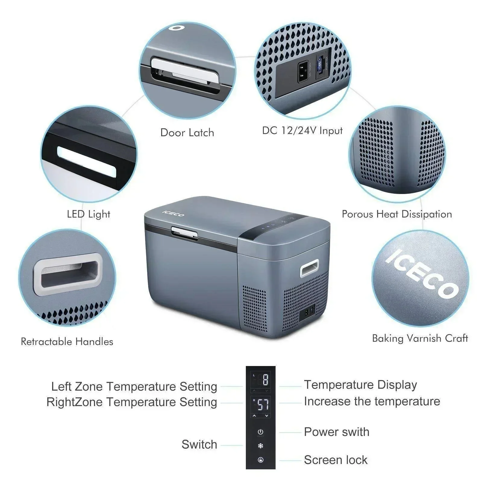 ICECO GO20 21QT Dual Zone Portable Fridge Car Freezer - Image 8