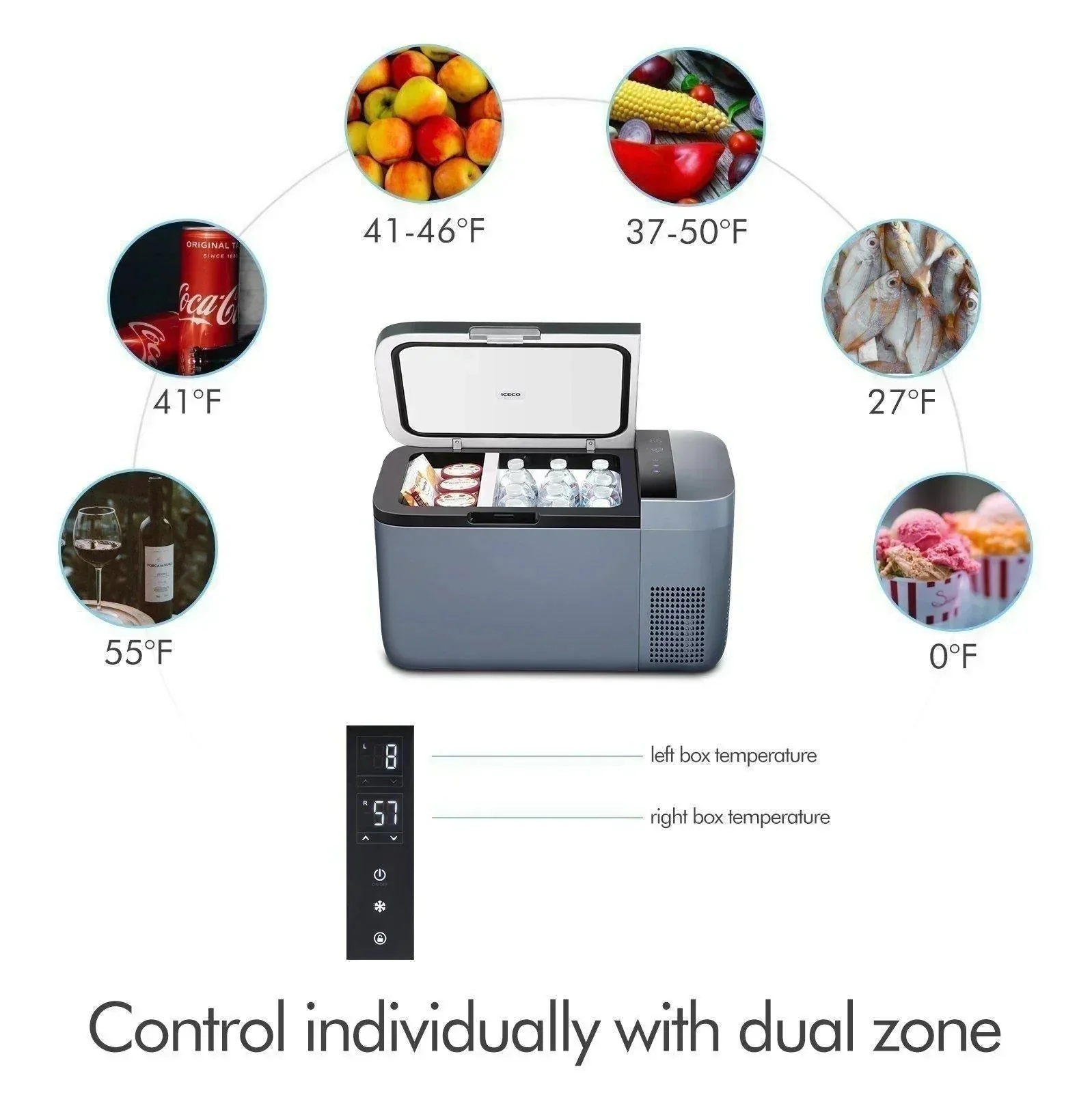ICECO GO20 21QT Dual Zone Portable Fridge Car Freezer - Image 9